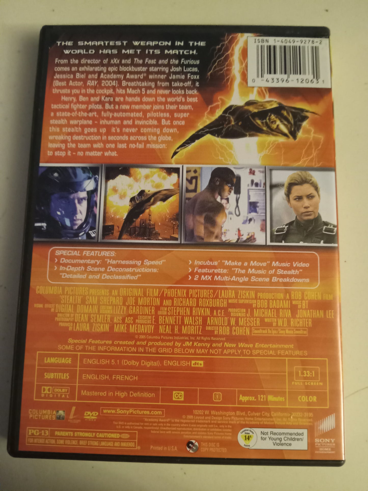 Stealth, Special Edition, DVD Movie, Jamie Foxx Fullscreen, Special Ed. Rated PG-13, USED