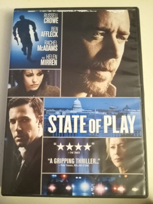 State Of Play, DVD Movie, Russell Crowe Widescreen, Rated PG-13, USED