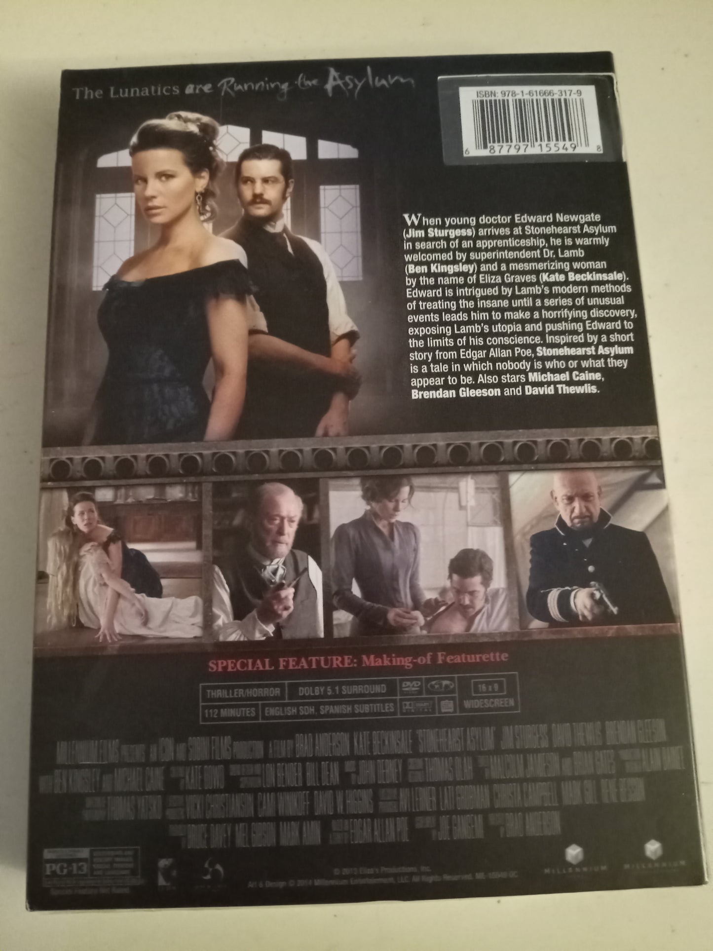 Stonehearst Asylum, DVD Movie, Kate Beckinsale Widescreen, Rated PG-13, NEW