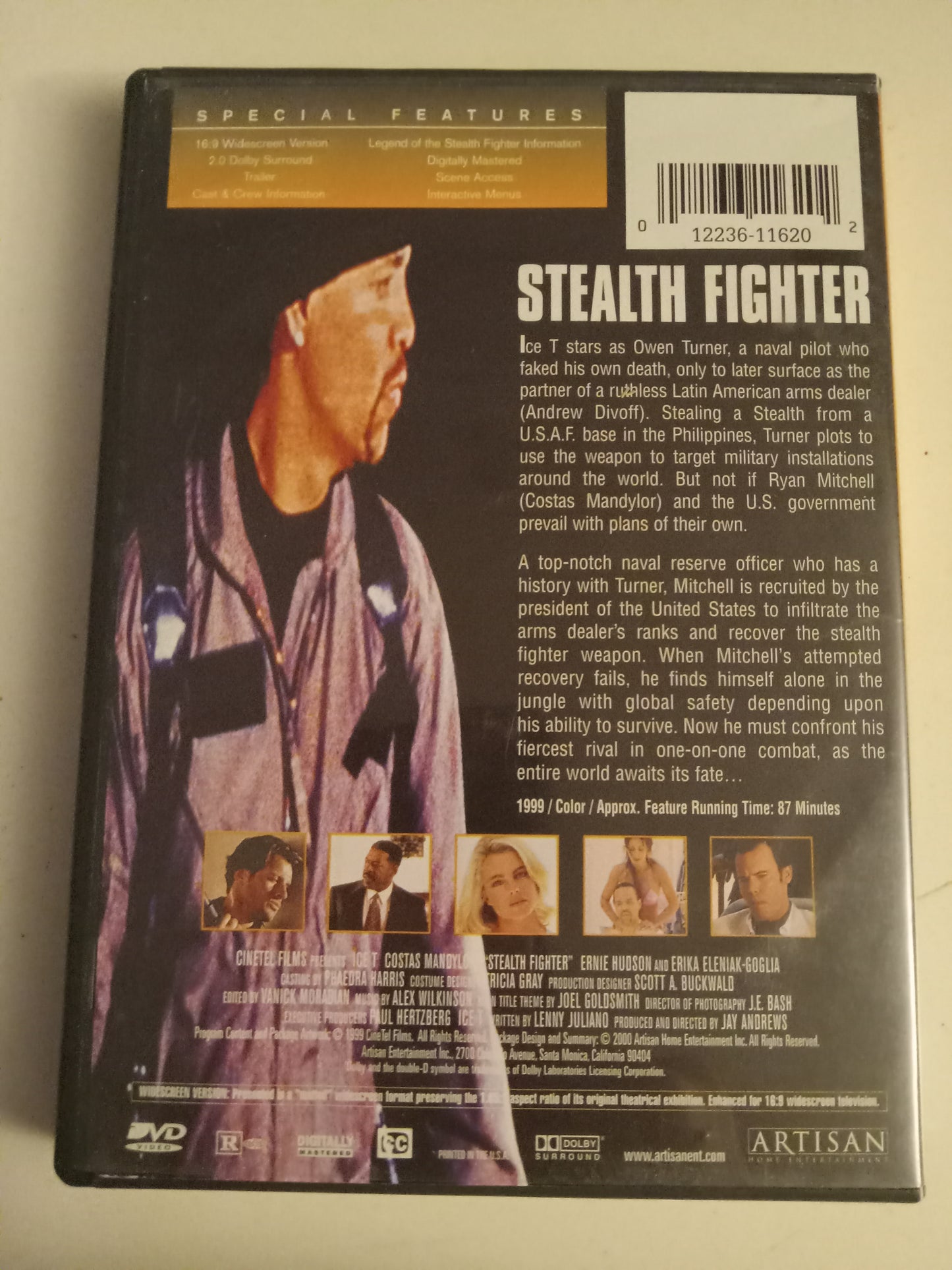 Stealth Fighter, DVD Movie, Ice T Widescreen, Rated R, USED
