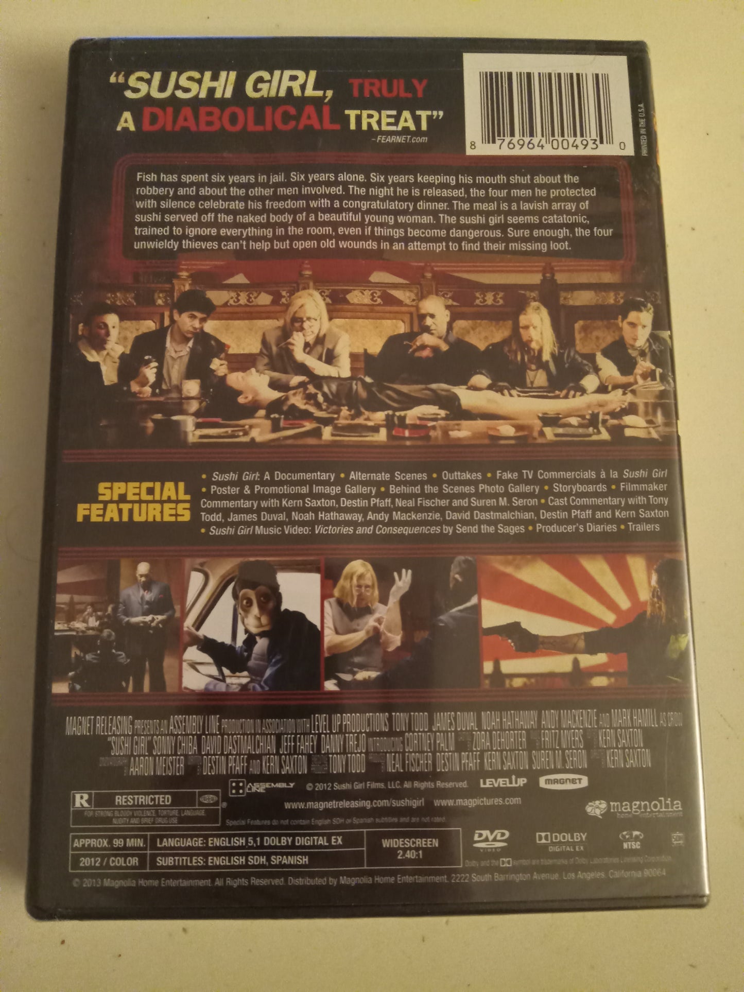 Sushi Girl, DVD Movie, Mark Hamill Widescreen, Rated R, NEW
