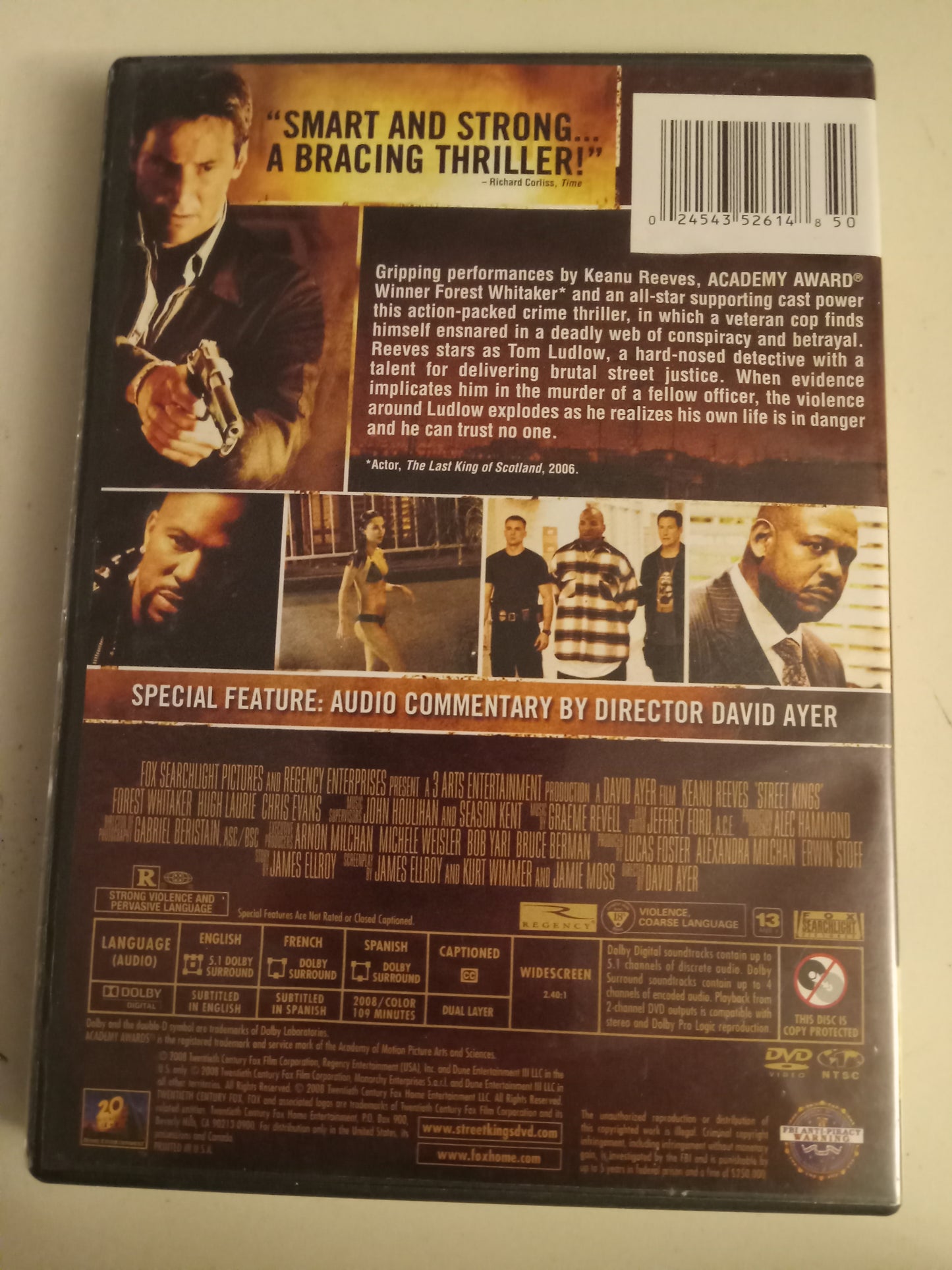 Street Kings, DVD Movie, Keanu Reeves Widescreen, Rated R, USED