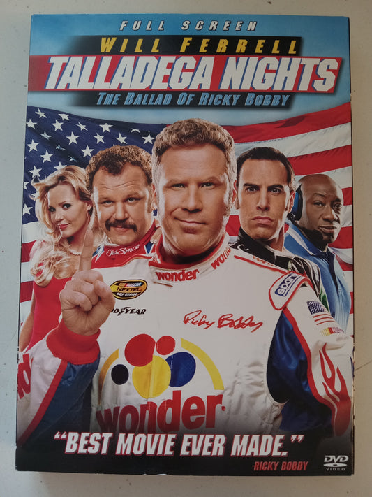 Talladega Nights The Ballad Of Ricky Bobby, DVD Movie, Will Ferrell Fullscreen, Rated PG-13, USED