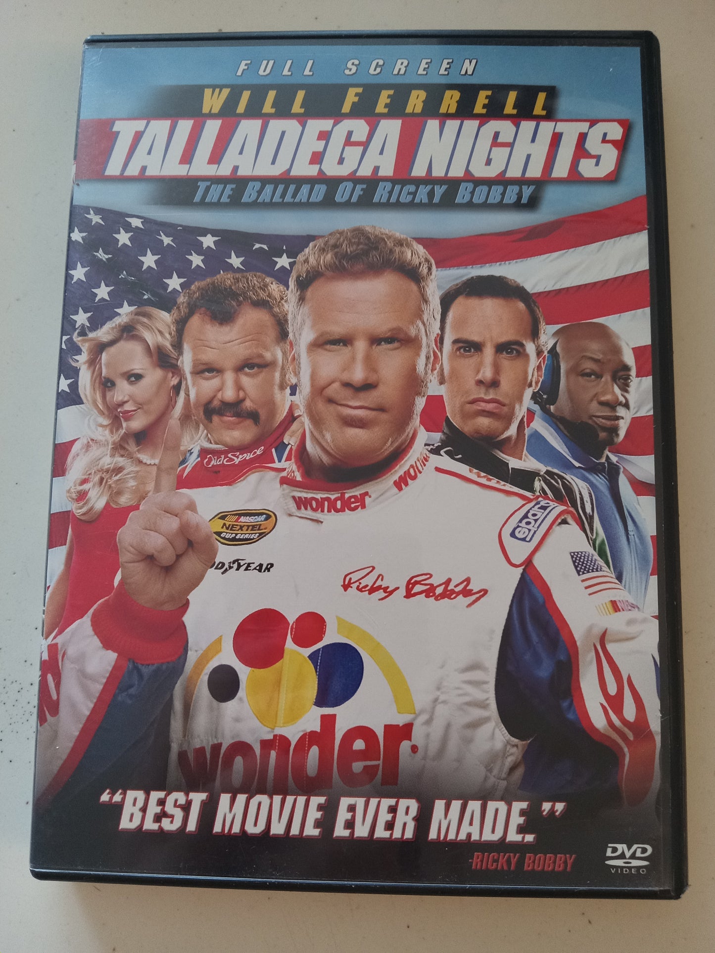 Talladega Nights The Ballad Of Ricky Bobby, DVD Movie, Will Ferrell Fullscreen, Rated PG-13, USED