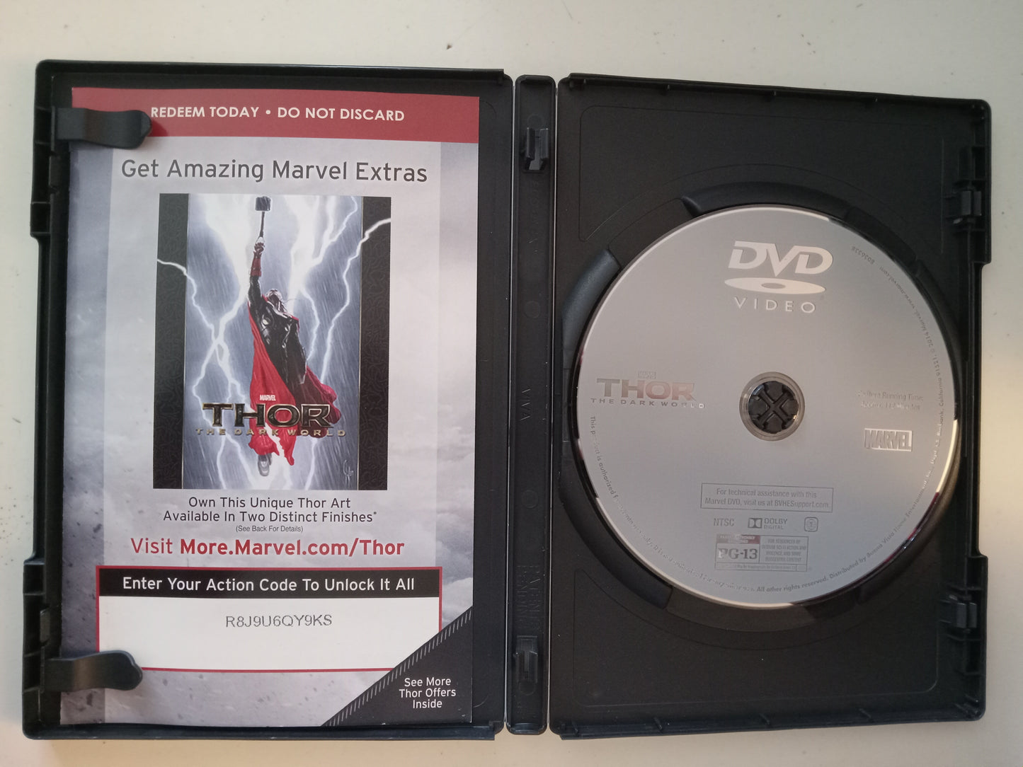 Thor The Dark World, DVD Movie, Chris Hemsworth Widescreen, Rated PG-13, USED