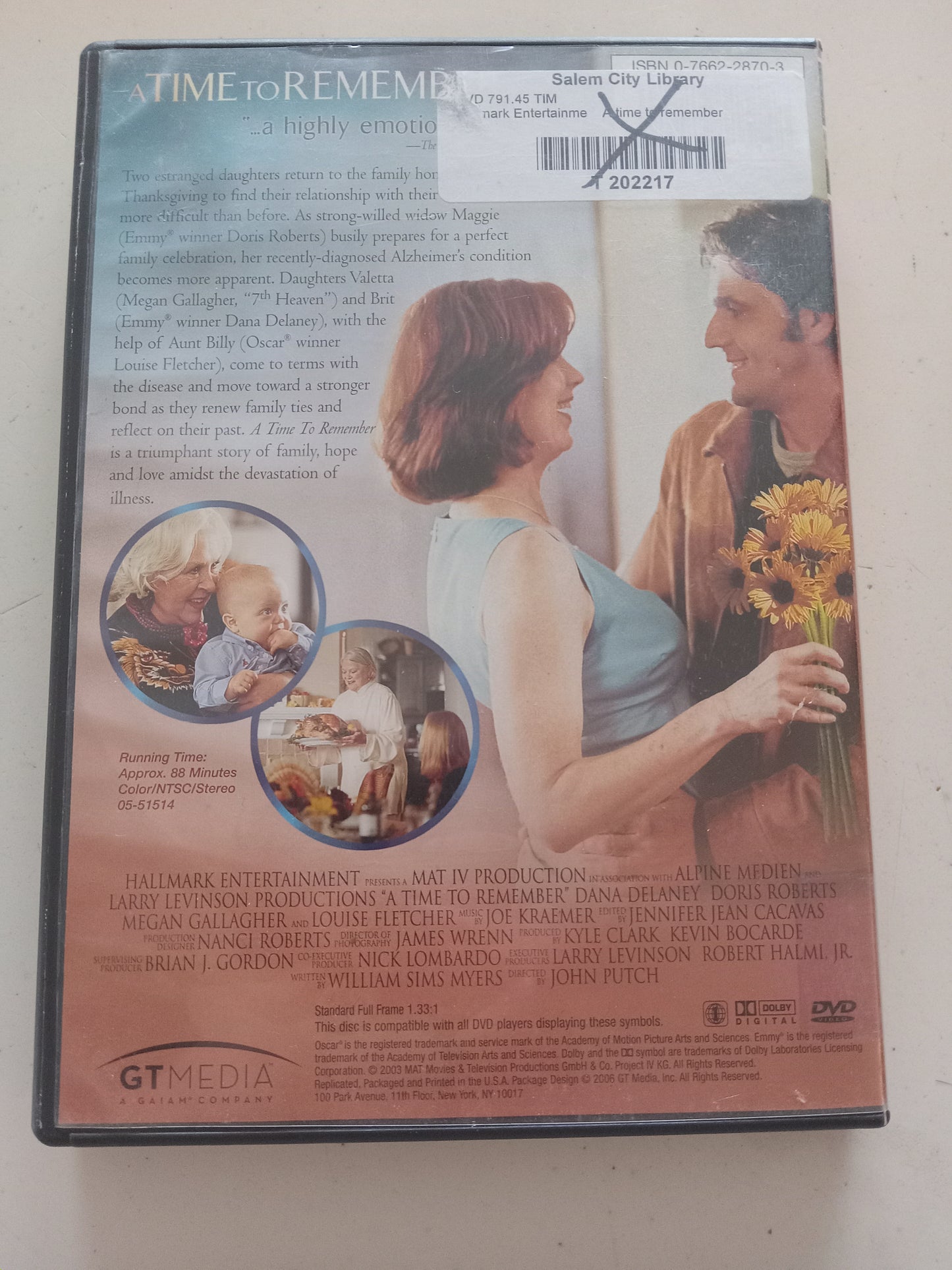 A Time To Remember, DVD Movie, Doris Roberts Widescreen, Rated G, USED