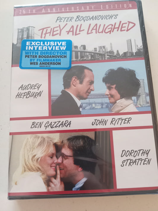 They All Laughed, DVD Movie 25th Anniversary Ed, Audrey Hepburn Widescreen, Rated PG, NEW