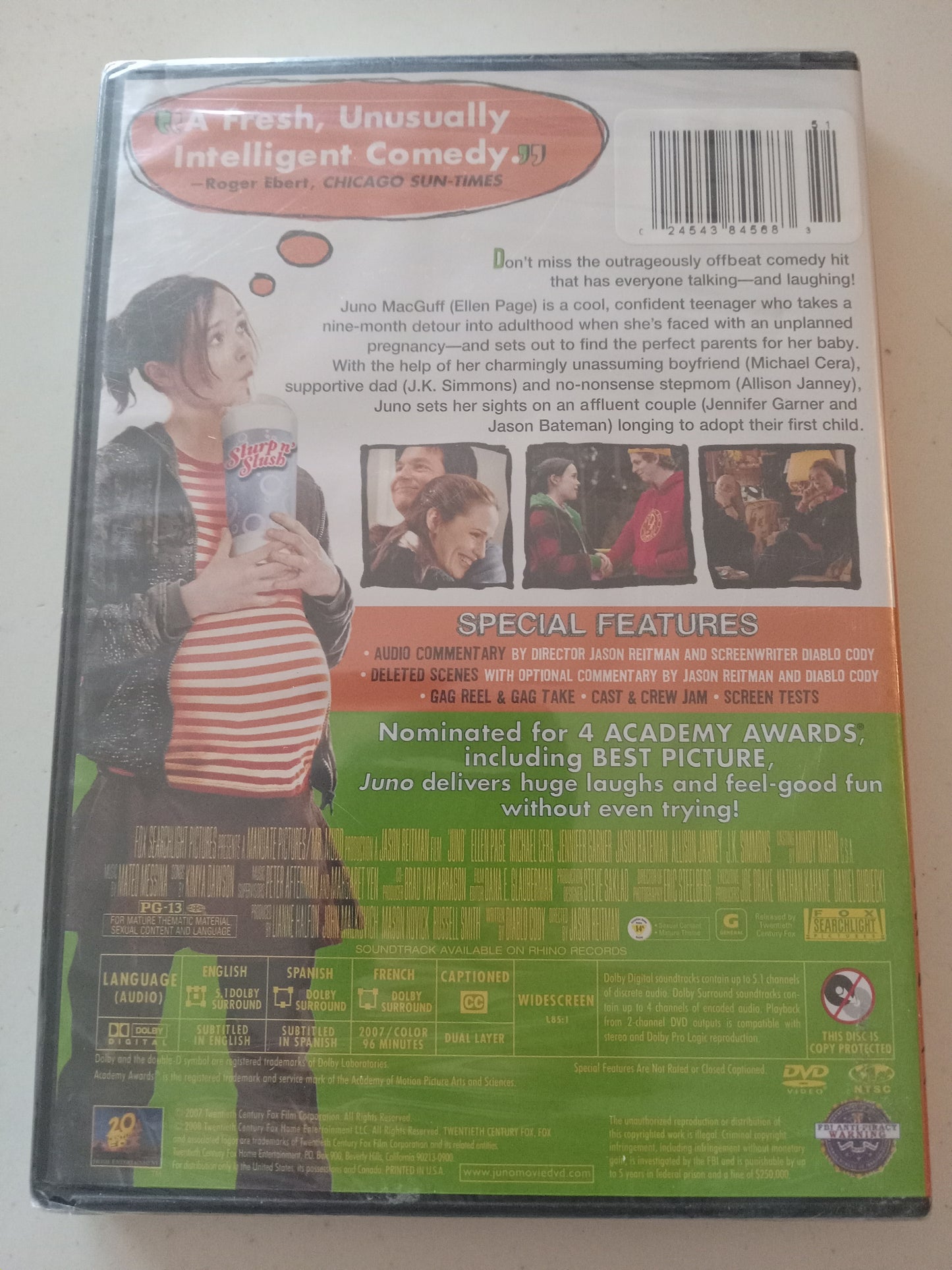 Juno, DVD Movie, Ellen Page Widescreen, Rated PG-13, NEW/USED