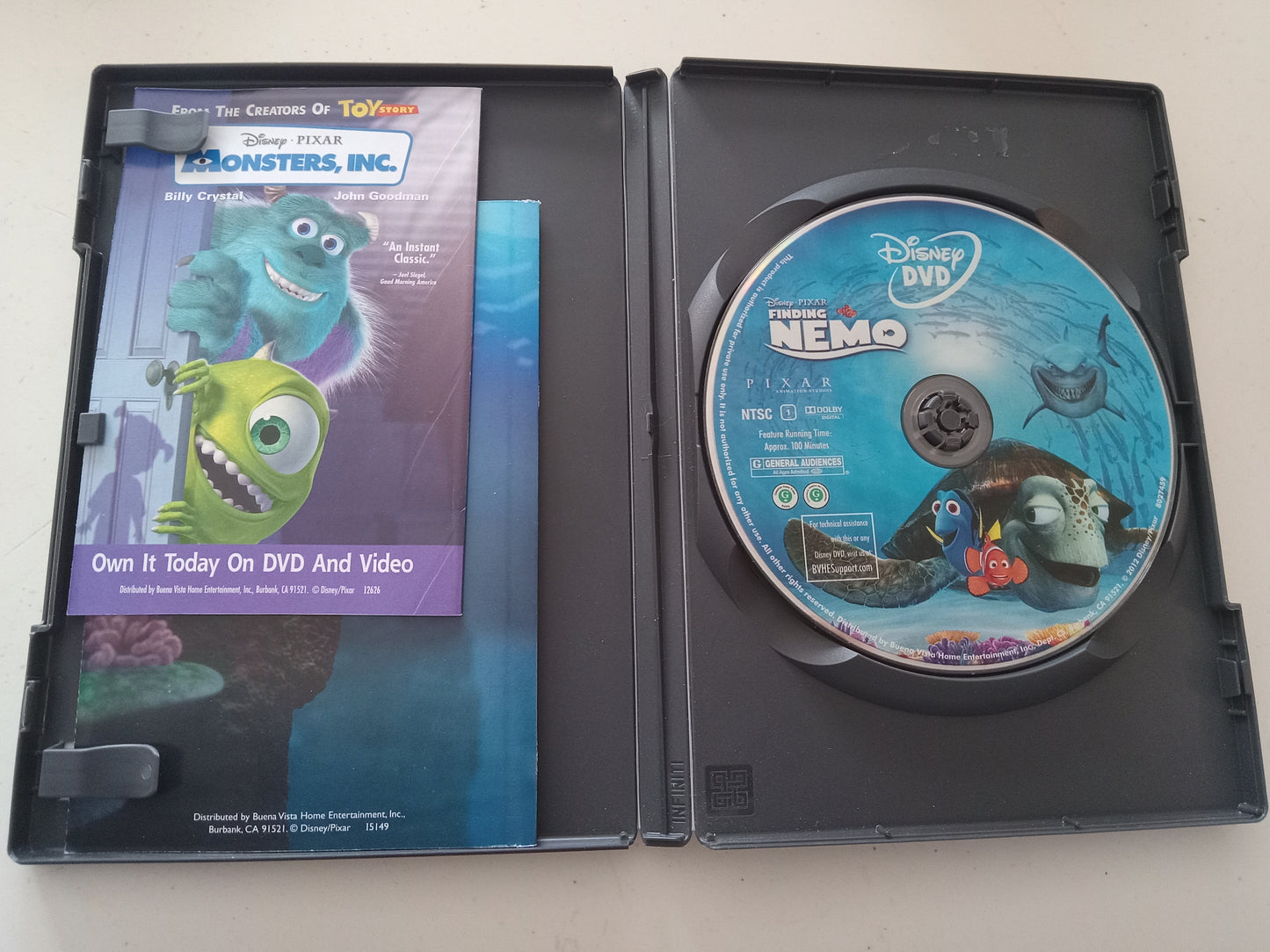 Finding Nemo, Disney Pixar Animation 2 Discs Collector's Ed, DVD Movie, Widescreen/Fullscreen, Rated G, USED