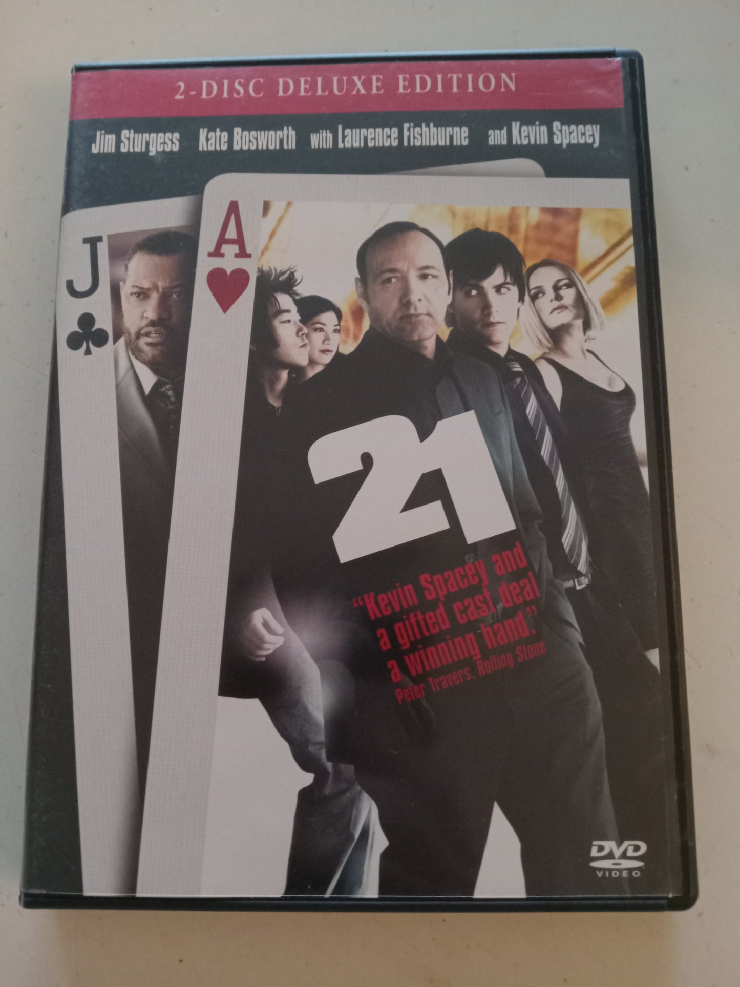 21, DVD Movie, 2 Disc Deluxe Ed. Kevin Spacey Widescreen, Rated PG-13, USED