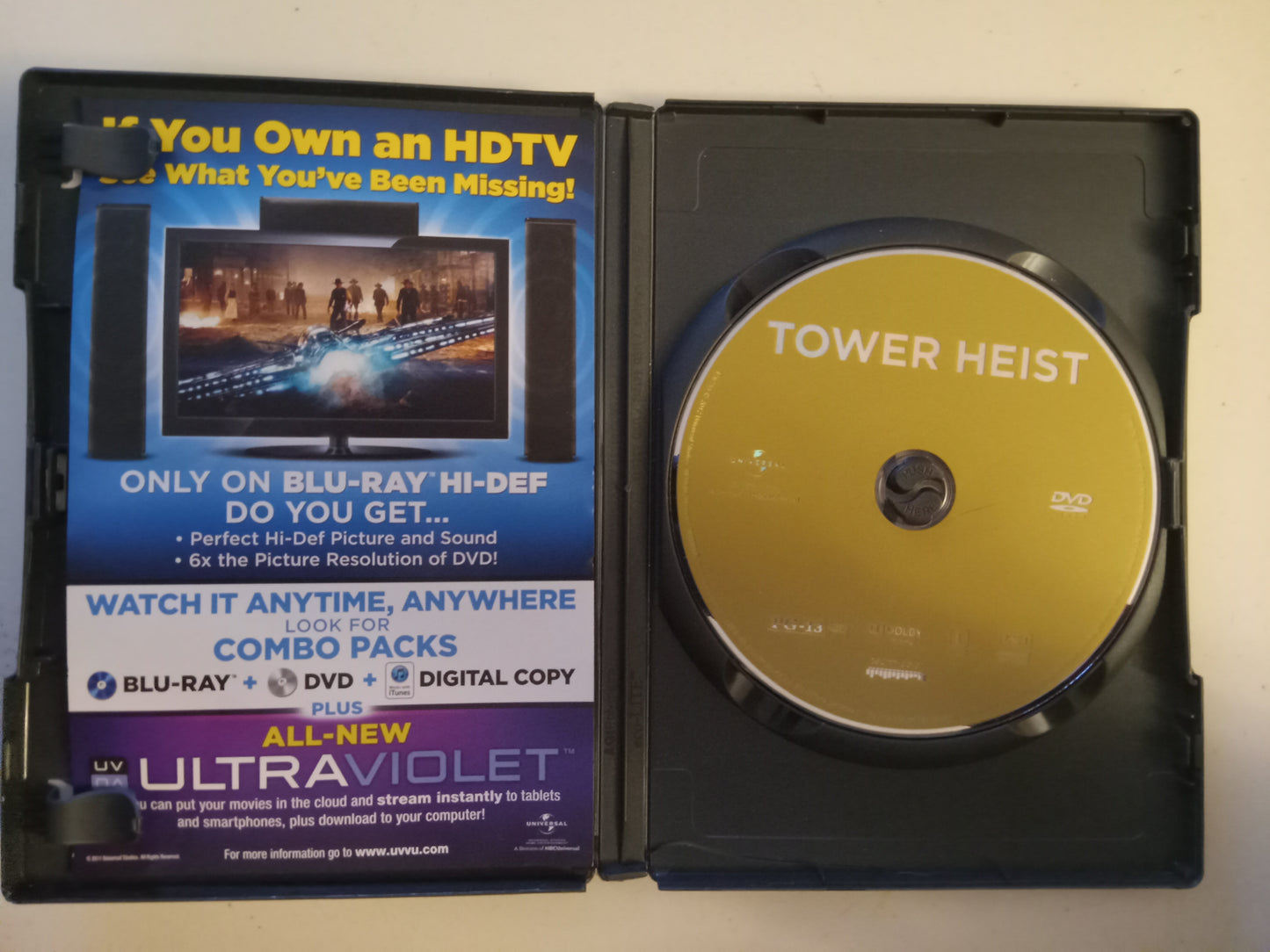 Tower Heist, DVD Movie, Special Ed. Ben Stiller Widescreen, Rated PG-13, USED