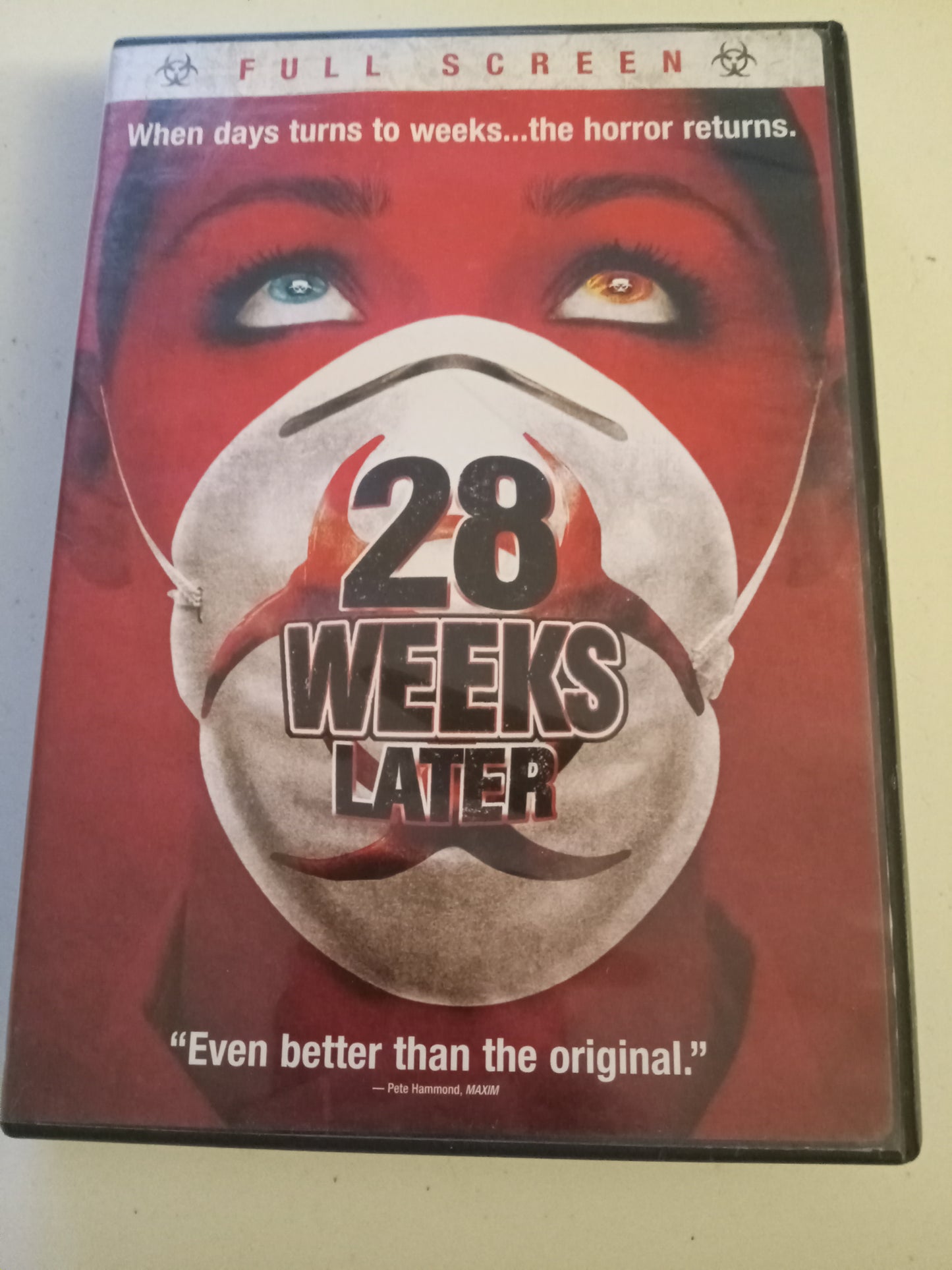 28 Weeks Later, DVD Movie, Robert Carlisle Fullscreen, Rated R, USED