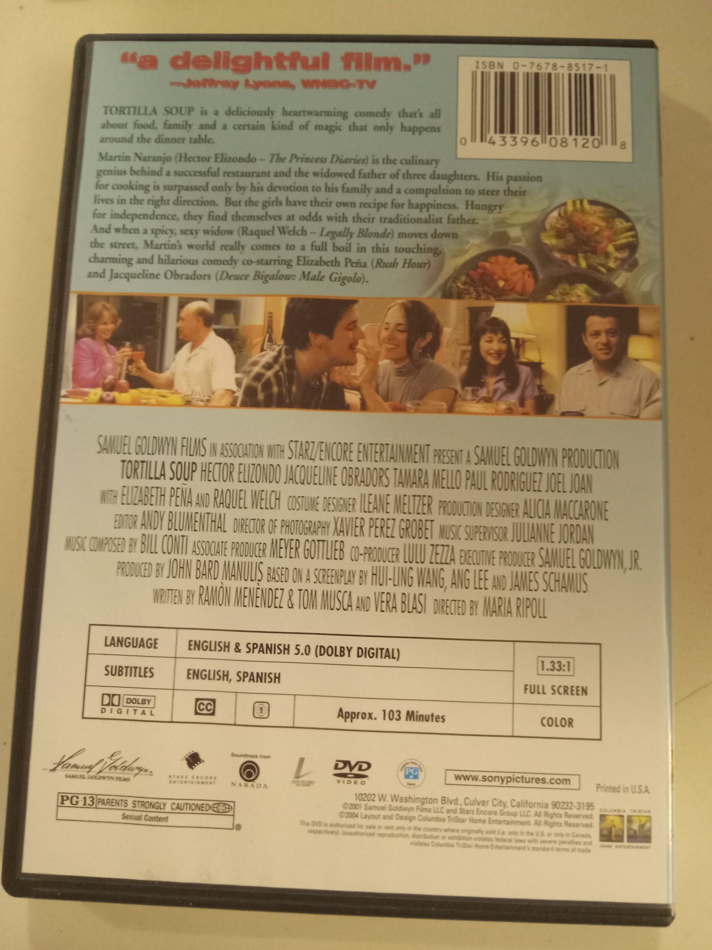 Tortilla Soap, DVD Movie, Hector Elizondo Fullscreen, Rated PG-13, USED