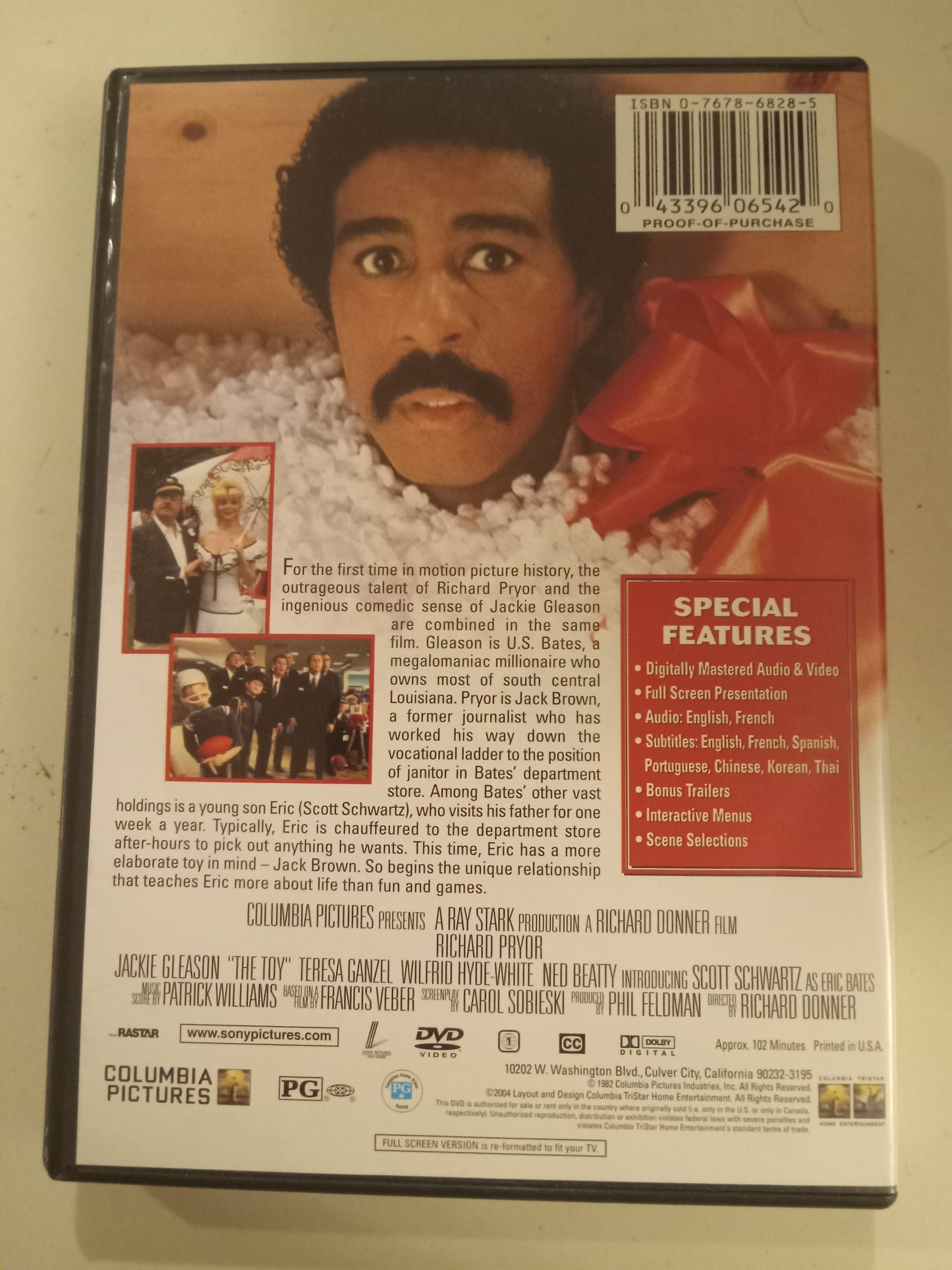 The Toy, DVD Movie, Richard Pryor Fullscreen, Rated PG, USED