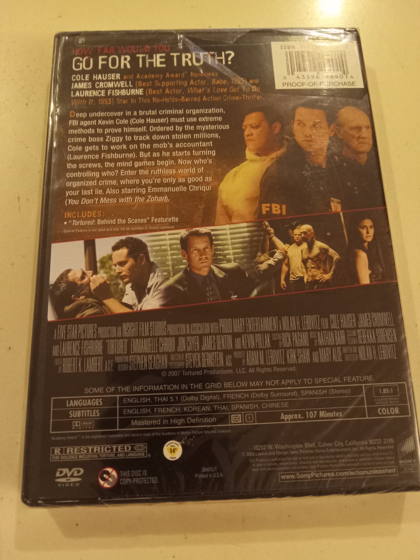 Tortured, DVD Movie, Lawrence Fishburne Widescreen, Rated R, NEW