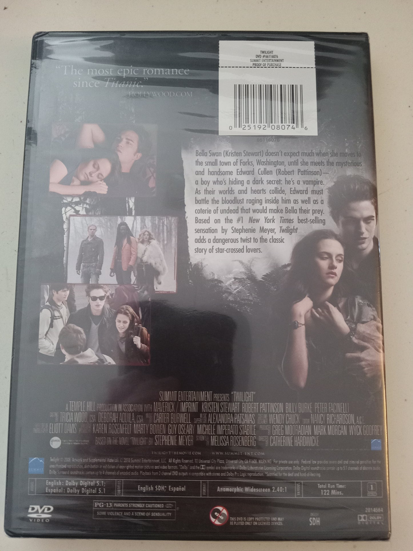 Twilight Saga, DVD Movie, Kristen Stewart Widescreen, Rated PG-13, NEW/USED