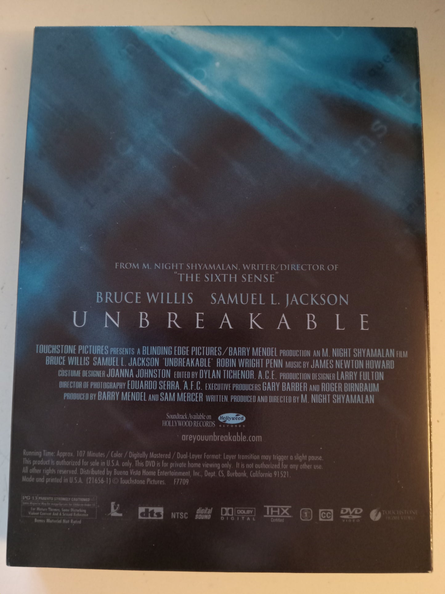 Unbreakable, DVD Movie, Bruce Willis Widescreen, Rated PG-13, USED
