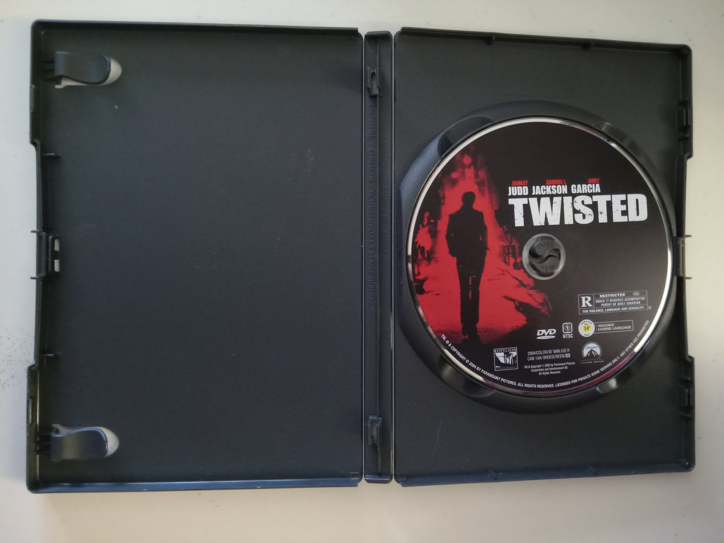 Twisted, DVD Movie, Ashley Judd Widescreen, Special Collector's Ed. Rated PG-13, USED