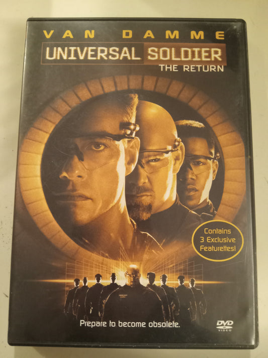 Universal Soldier The Return, DVD Movie, Jean Claude Van Damme Fullscreen, Rated R, USED