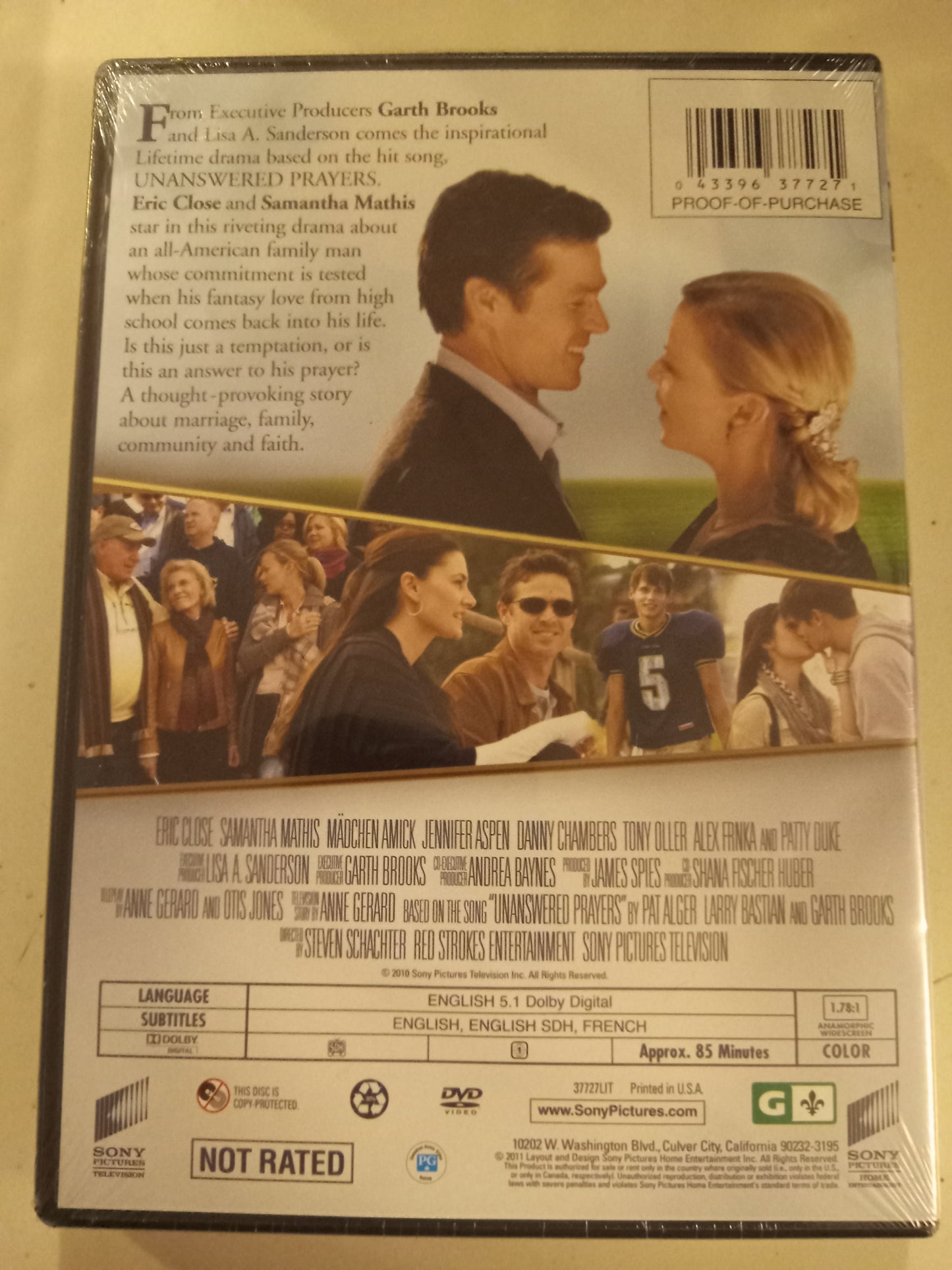 Unanswered Prayers, DVD Movie, Eric Close Widescreen, Not Rated, NEW