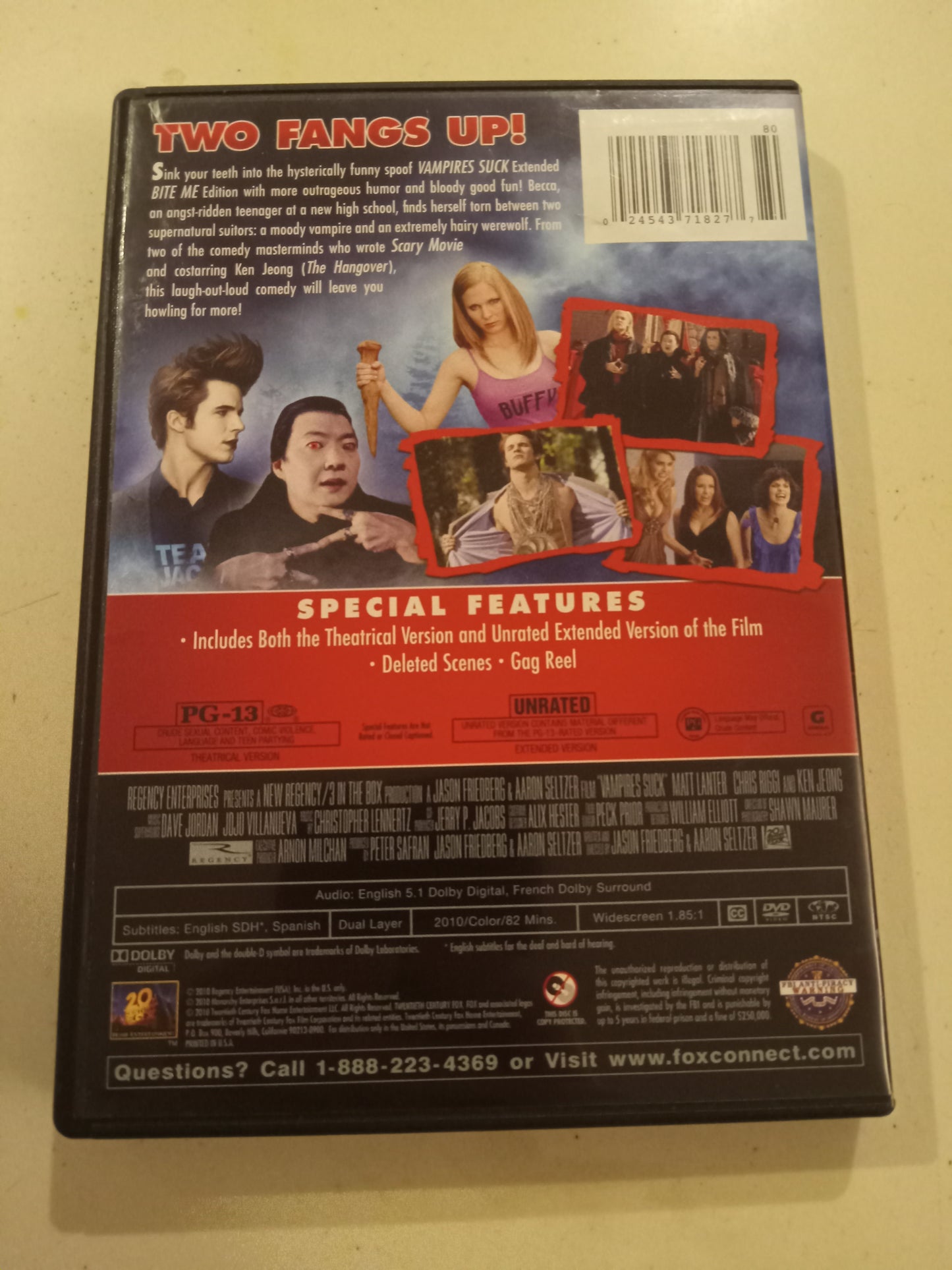 Vampires Sucks, DVD Movie, Extended Bite Me Ed. Matt Lanter Widescreen, Rated PG-13, USED