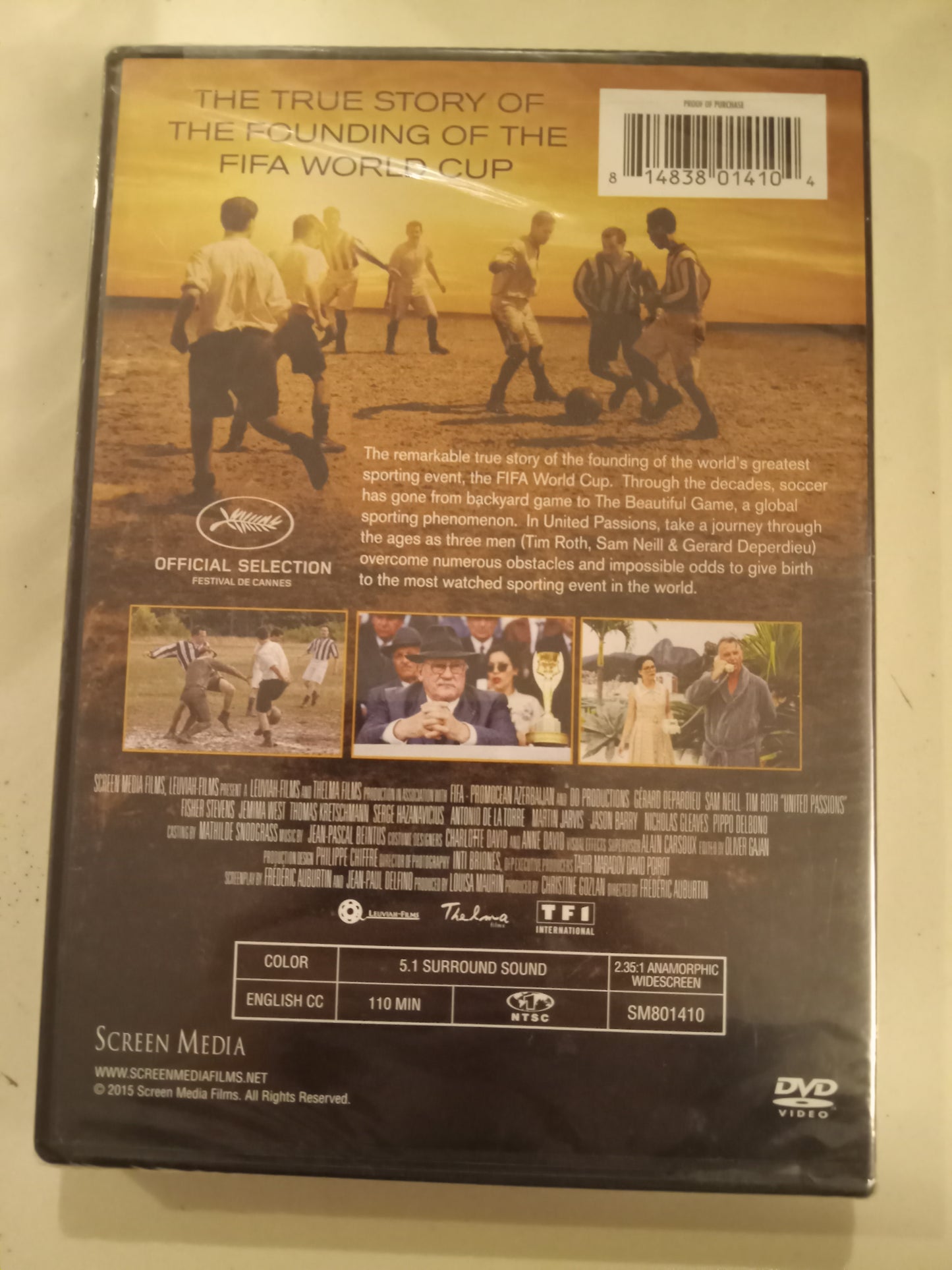 United Passions, DVD Movie, Gerard Depardieu Widescreen, Not Rated, NEW