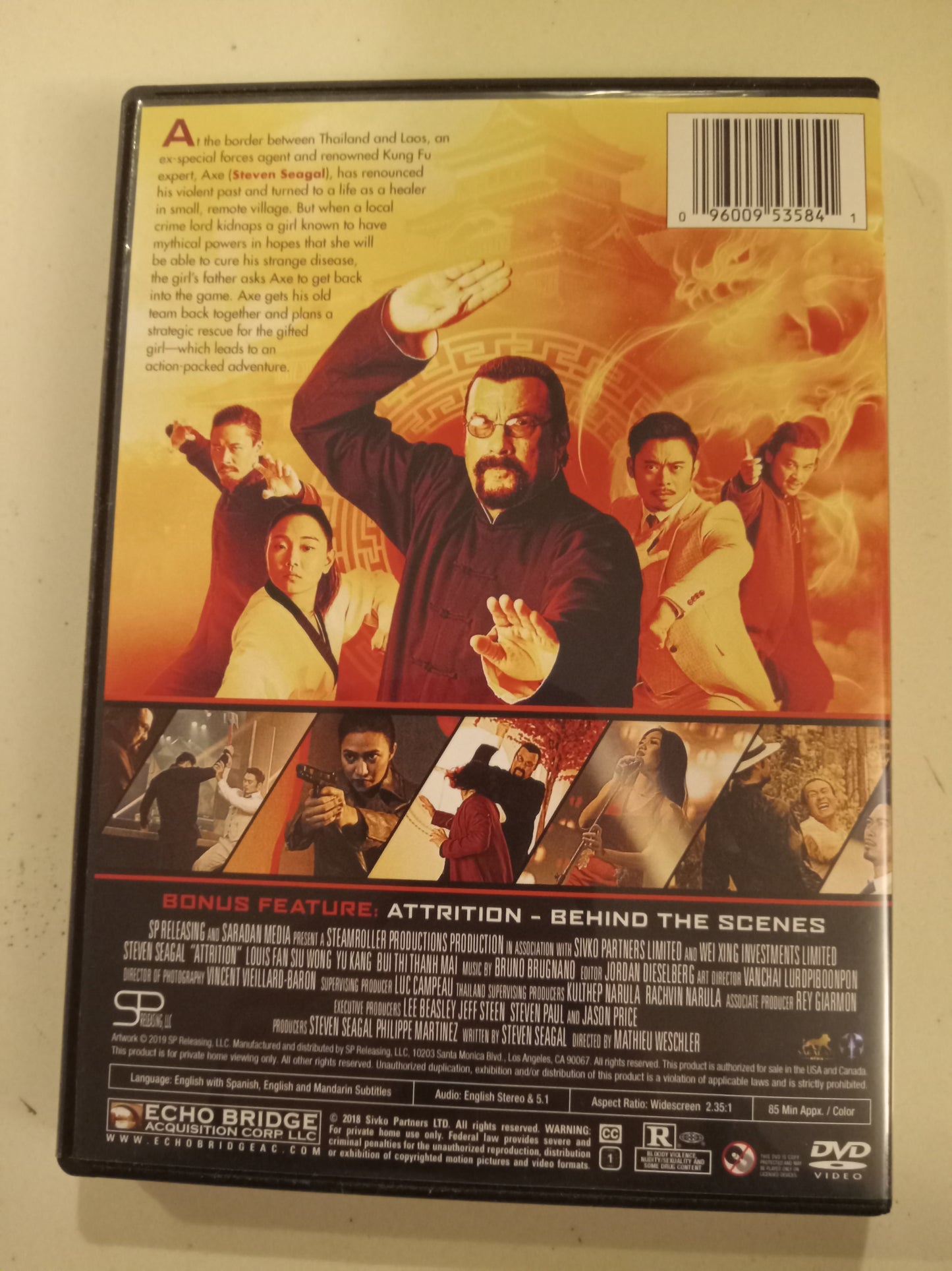 Attrition, DVD Movie, Steven Seagal Widescreen, Rated R, NEW/USED