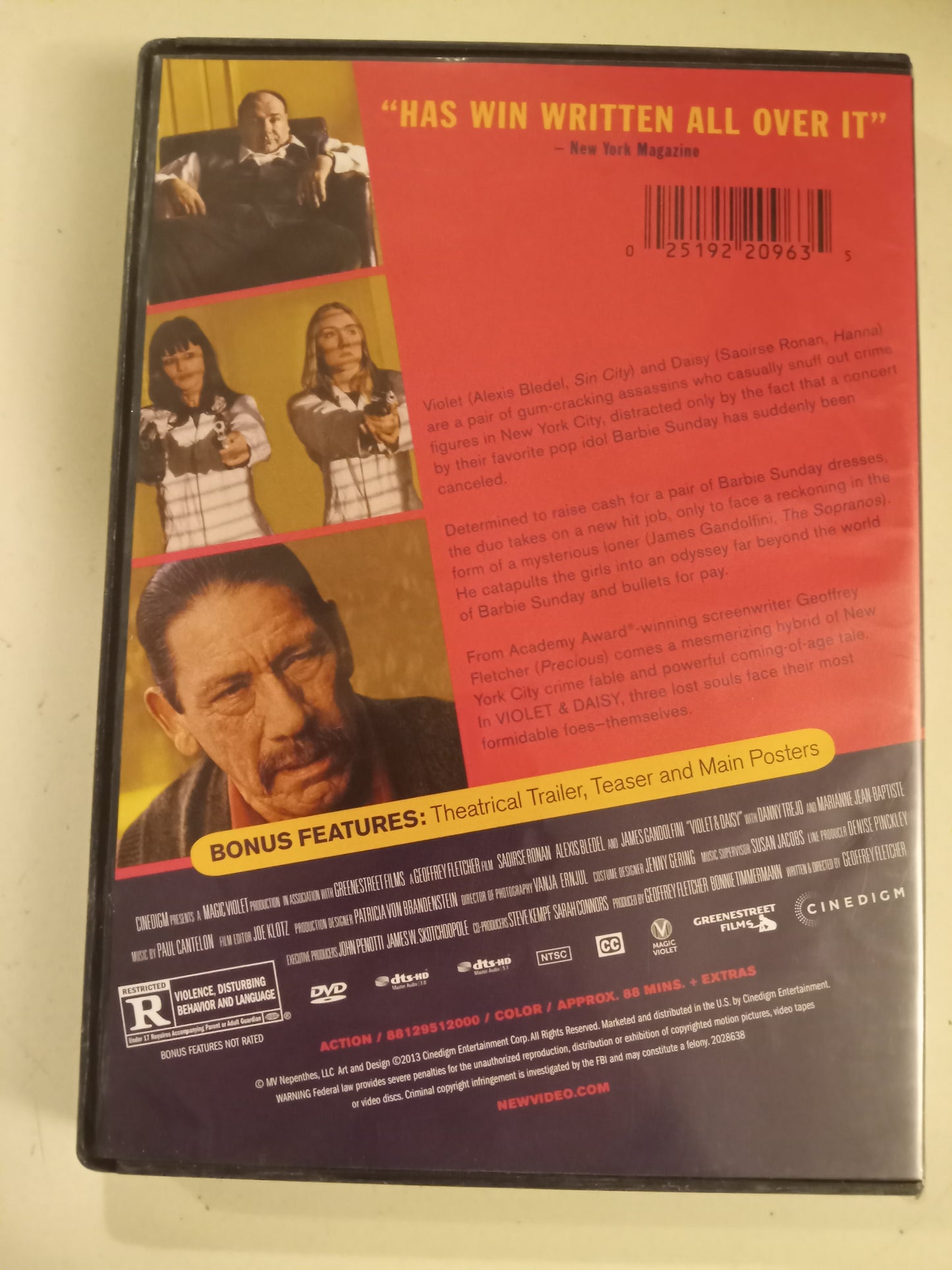 Violet And Daisy, DVD Movie, Alexis Bledel Fullscreen, Rated R, NEW/USED
