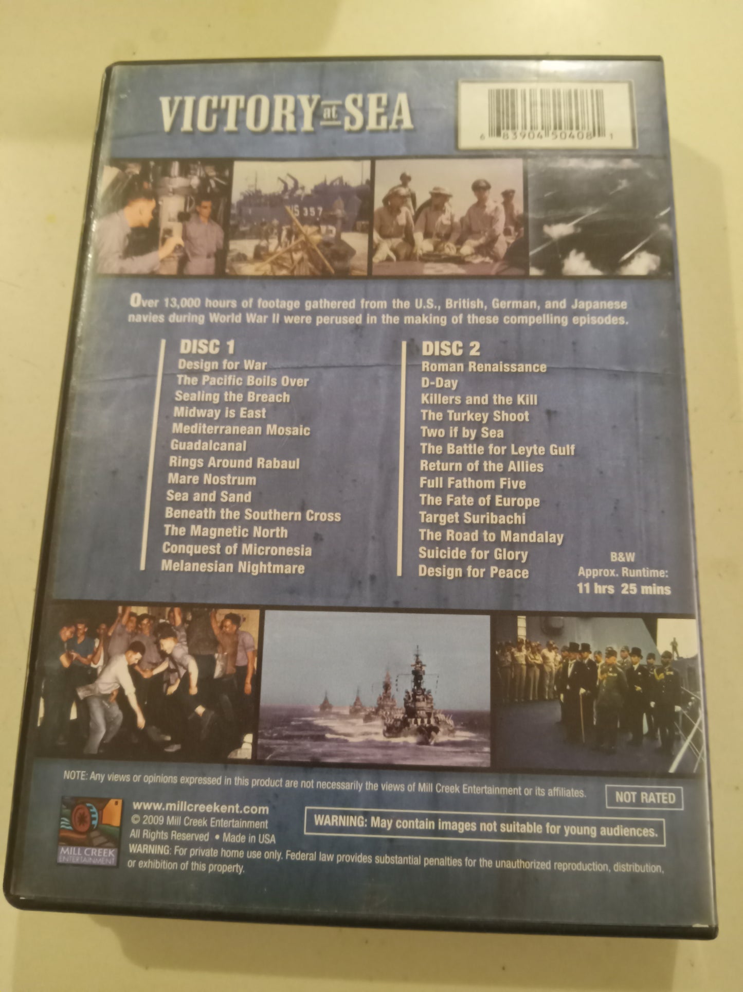 Victory At Sea, 2 Discs DVD Movie, Collector's Ed. Widescreen, Not-Rated, USED