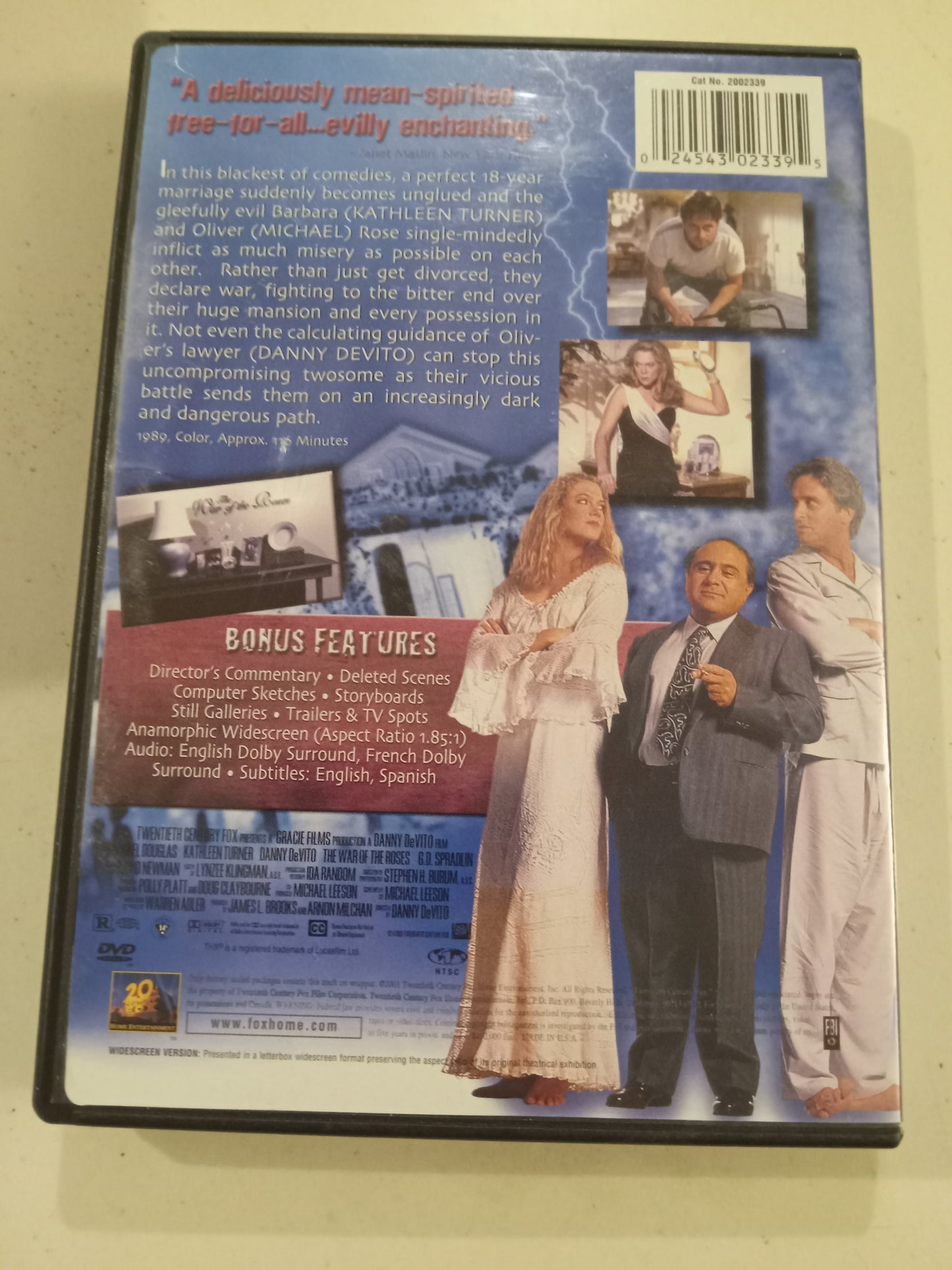 The War Of The Roses, DVD Movie, Michael Douglas Widescreen, Special Ed. Rated R, USED