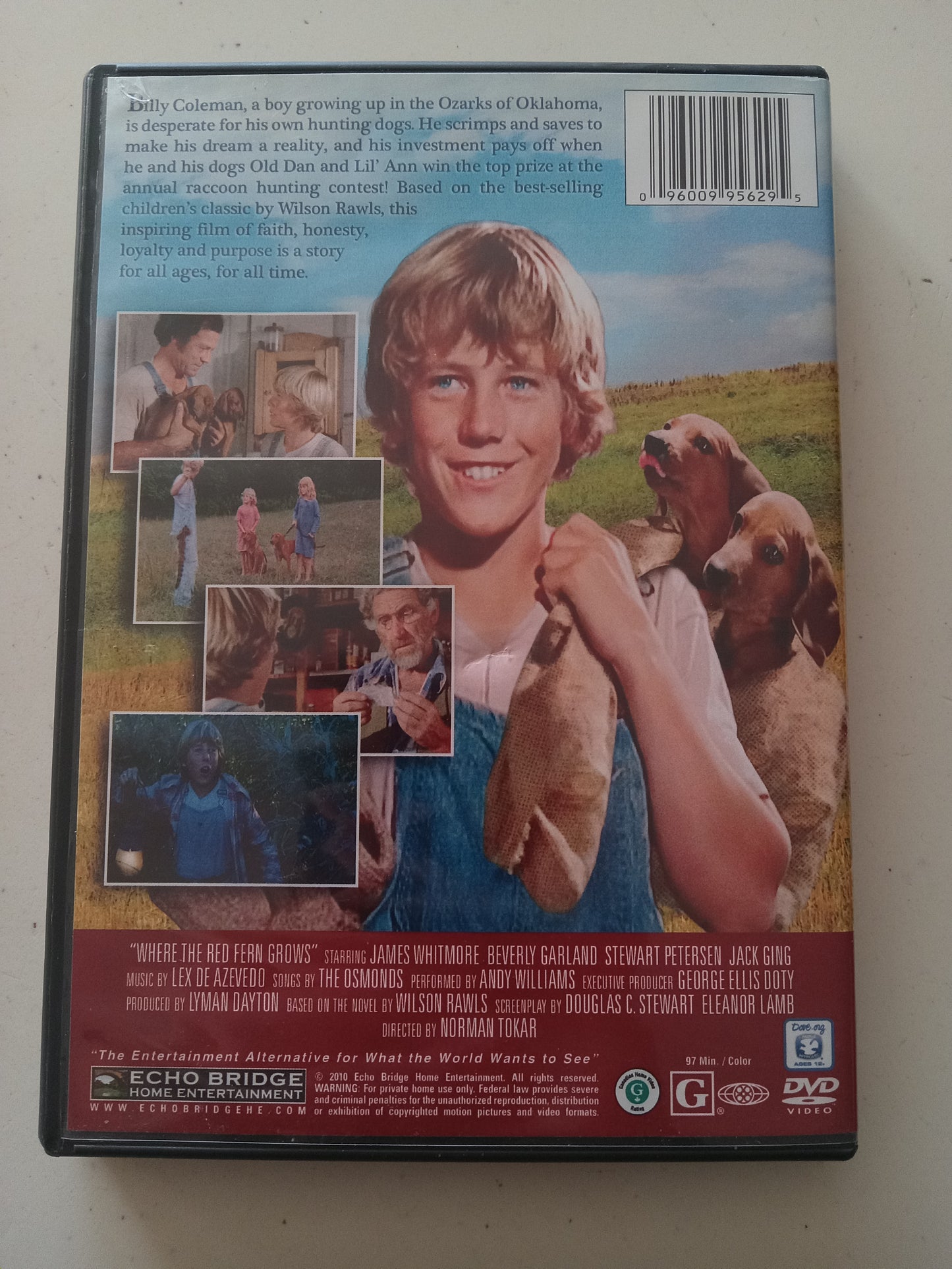 Where The Red Fern Grows, DVD Movie, James Whitmore Fullscreen, Rated G, USED