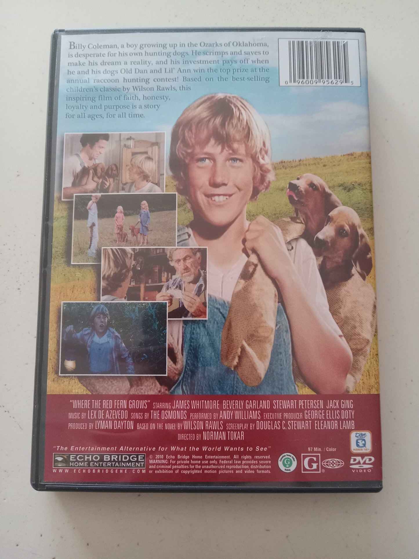 Where The Red Fern Grows, DVD Movie, James Whitmore Fullscreen, Rated G, USED