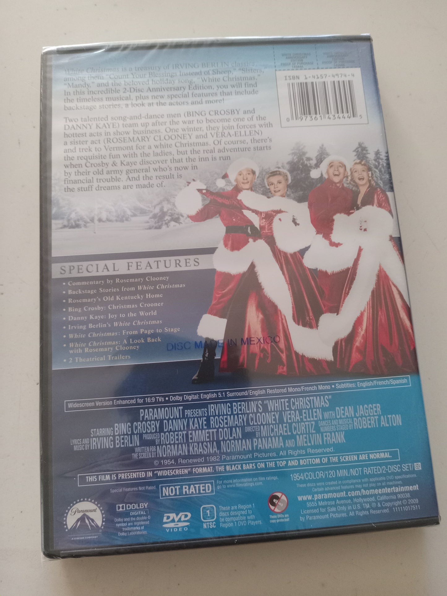 Irving Berlin's White Christmas, DVD Movie, Bing Crosby Widescreen, 2 Disc Anniversary Ed. Not-Rated, NEW/USED