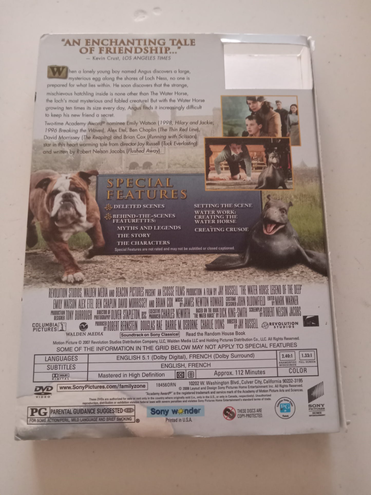 The Water Horse, Legend Of The Deep, Two-Disc Special Edition, DVD Movie, Emily Watson Widescreen, Rated PG, USED