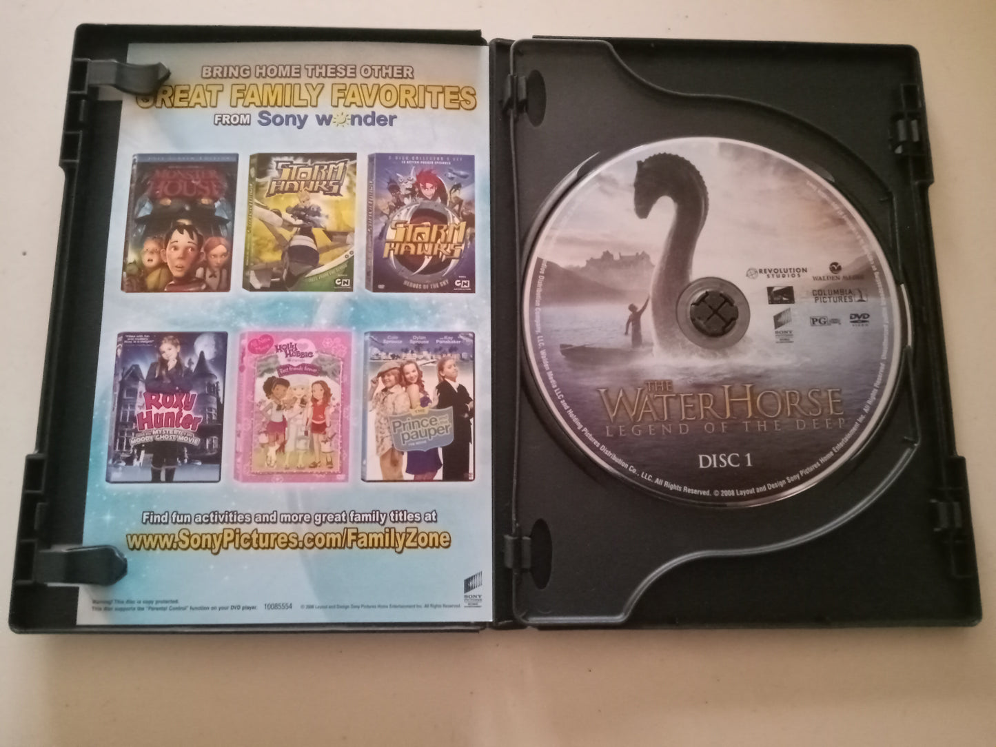 The Water Horse, Legend Of The Deep, Two-Disc Special Edition, DVD Movie, Emily Watson Widescreen, Rated PG, USED