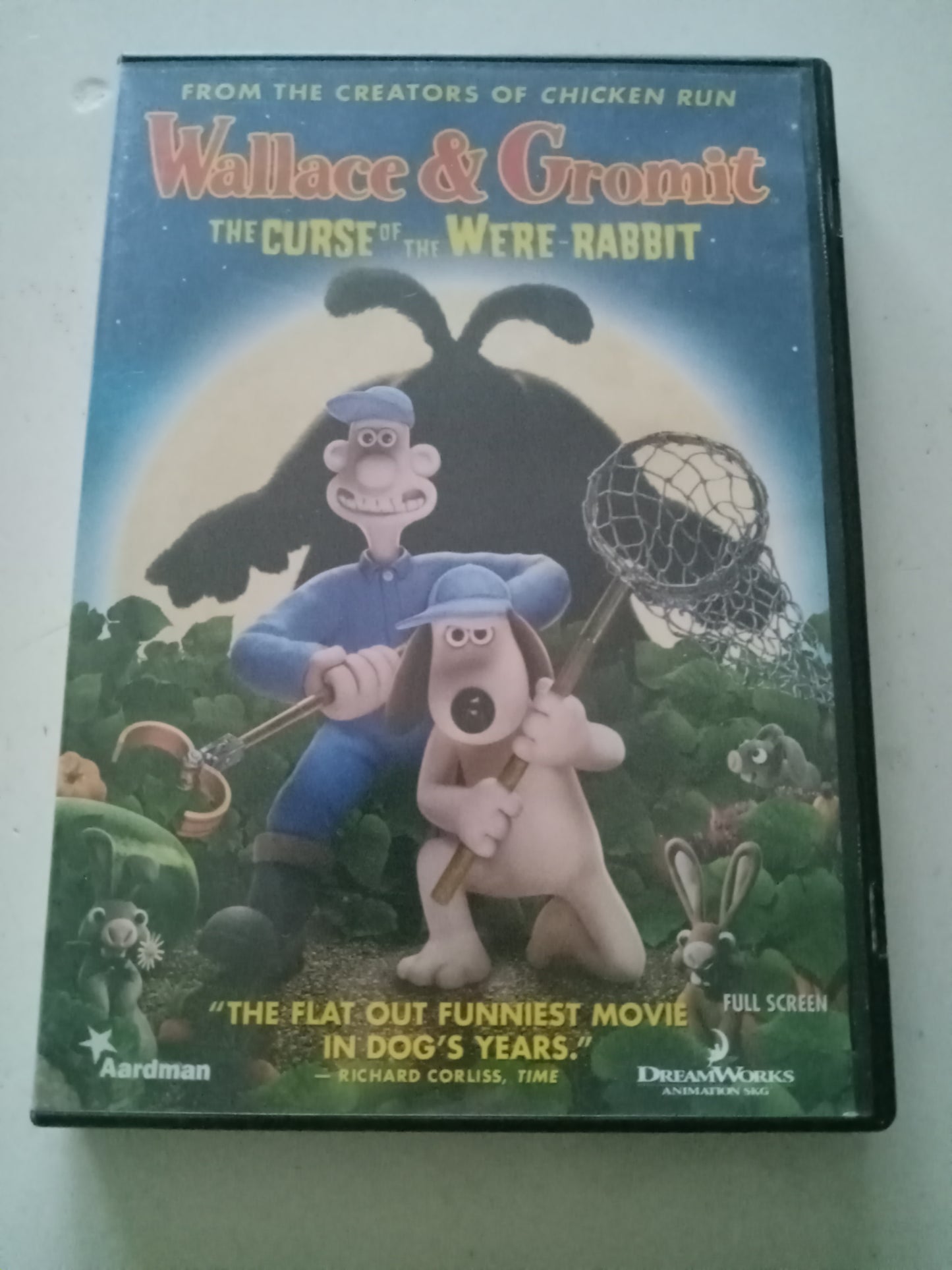Wallace And Gromit, The Curse Of The Were Rabbit, Dreamworks Animation DVD Movie, Widescreen, Rated G, USED