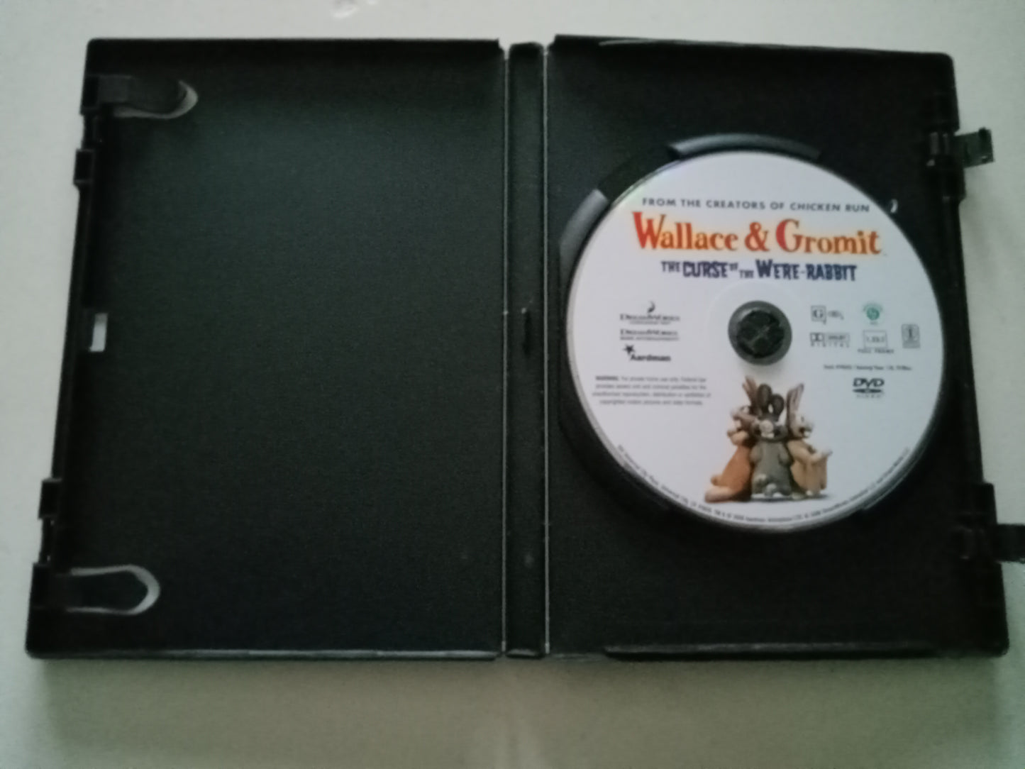 Wallace And Gromit, The Curse Of The Were Rabbit, Dreamworks Animation DVD Movie, Widescreen, Rated G, USED
