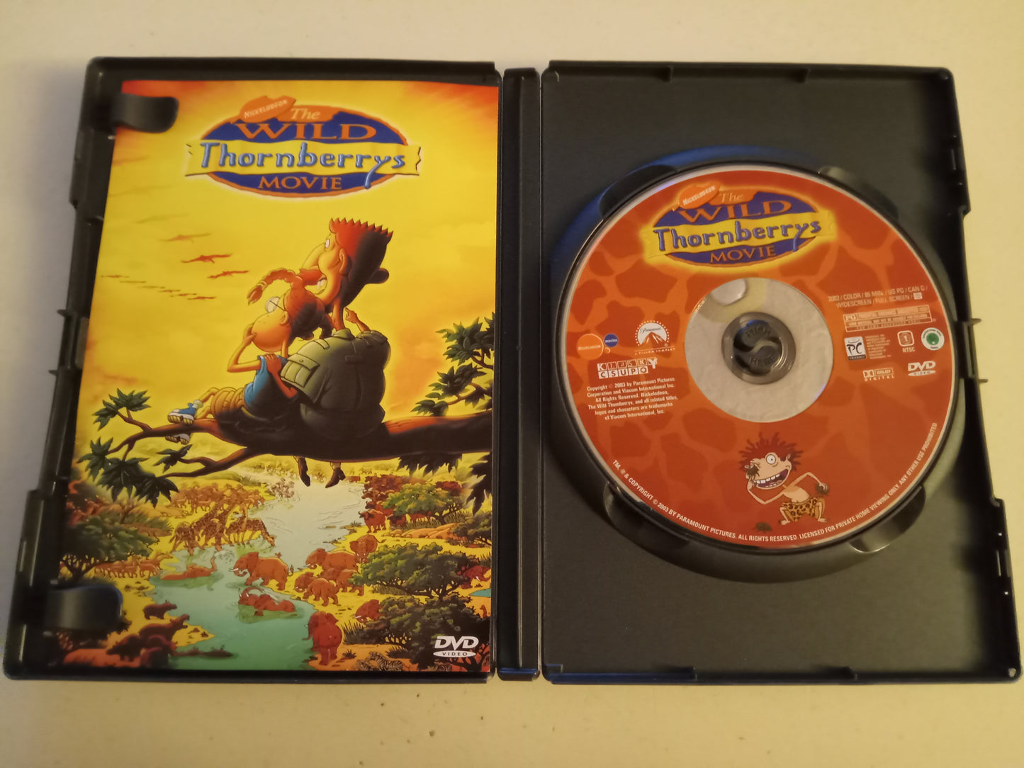 The Wild Thornberrys Movie, Nickelodeon Animation DVD Movie, Tim Curry Widescreen, Rated PG, USED