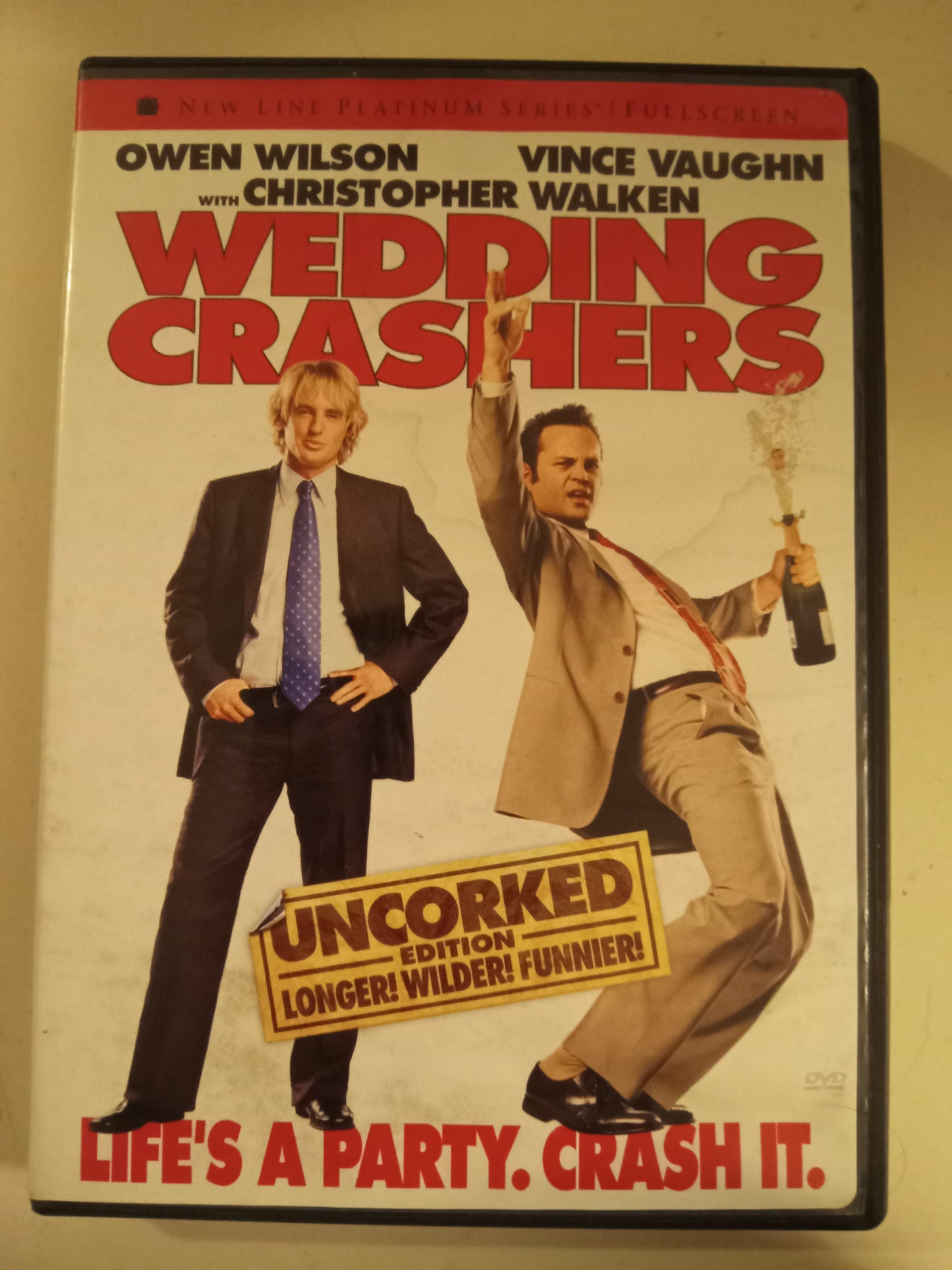 Wedding Crashers, Uncorked Edition, DVD Movie, Owen Wilson Fullscreen/Widescreen, Not Rated/R, USED