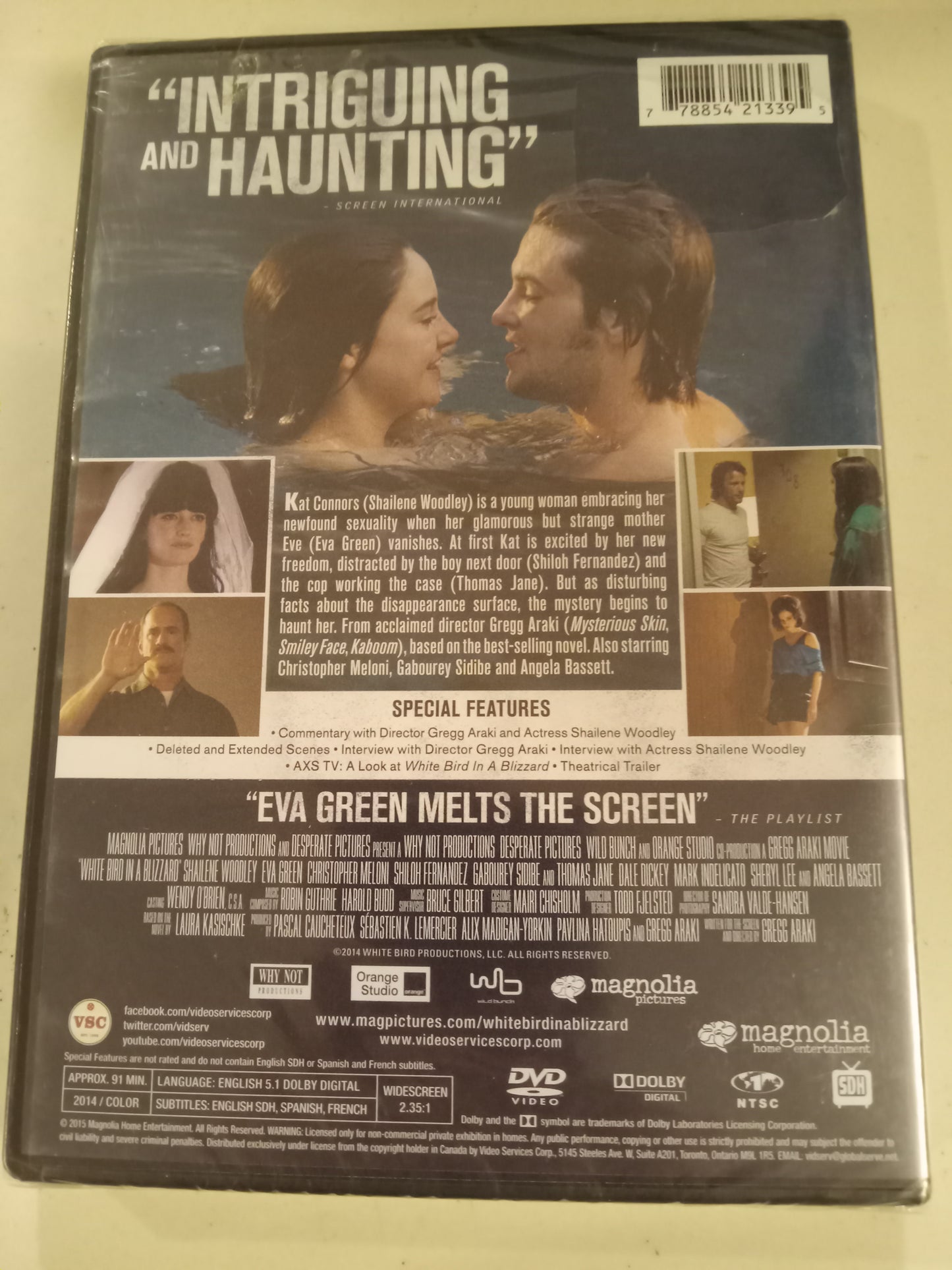 White Bird In A Blizzard, DVD Movie, Eva Green Widescreen, Not Rated, NEW
