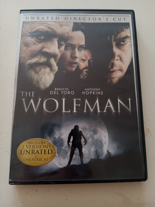 The Wolfman, DVD Movie, Director's Cut, Anthony Hopkins Widescreen, Rated R/Not-Rated, USED