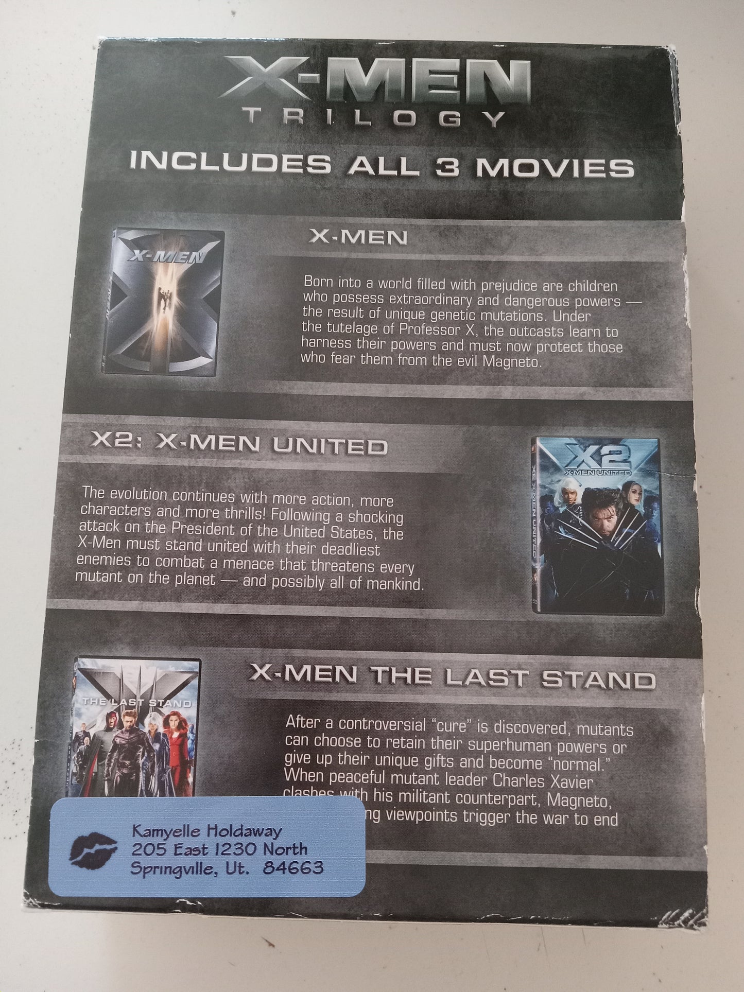 X-Men Trilogy (X1, X2 United, X3 Last Stand), DVD Movie, Hugh Jackman Widescreen, Rated PG-13, USED