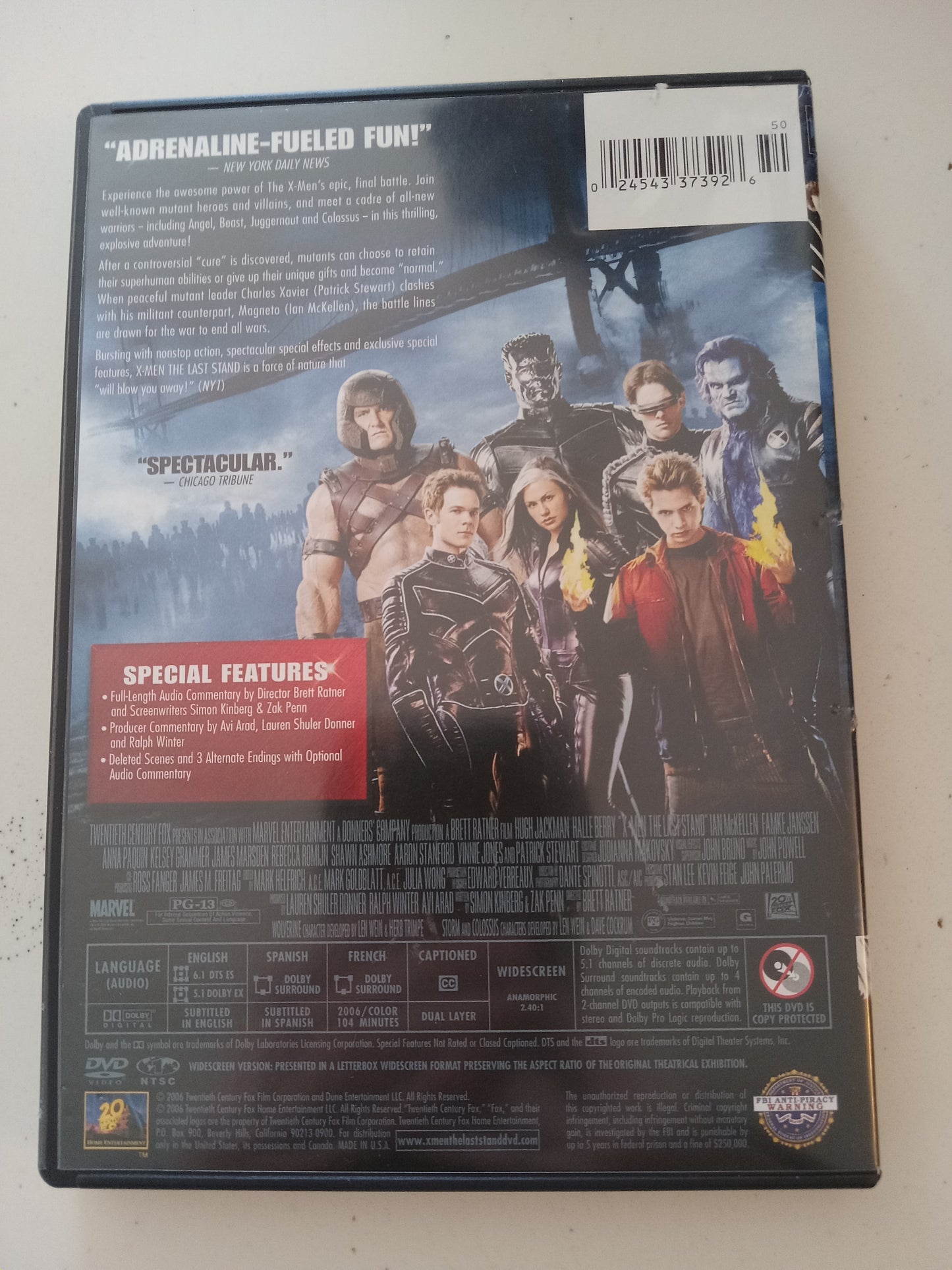 X-Men Trilogy (X1, X2 United, X3 Last Stand), DVD Movie, Hugh Jackman Widescreen, Rated PG-13, USED