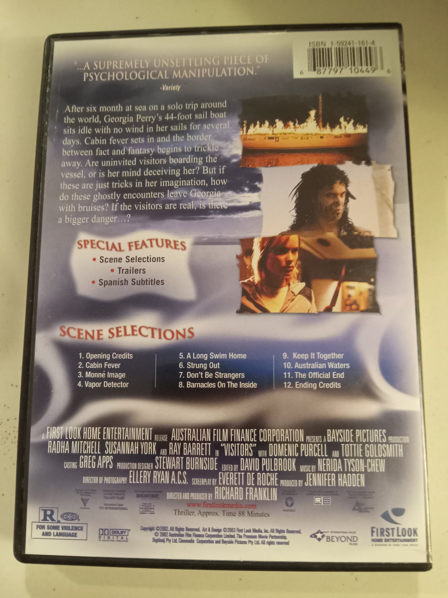 Visitors, DVD Movie, Ray Barrett Fullscreen, Rated R, USED