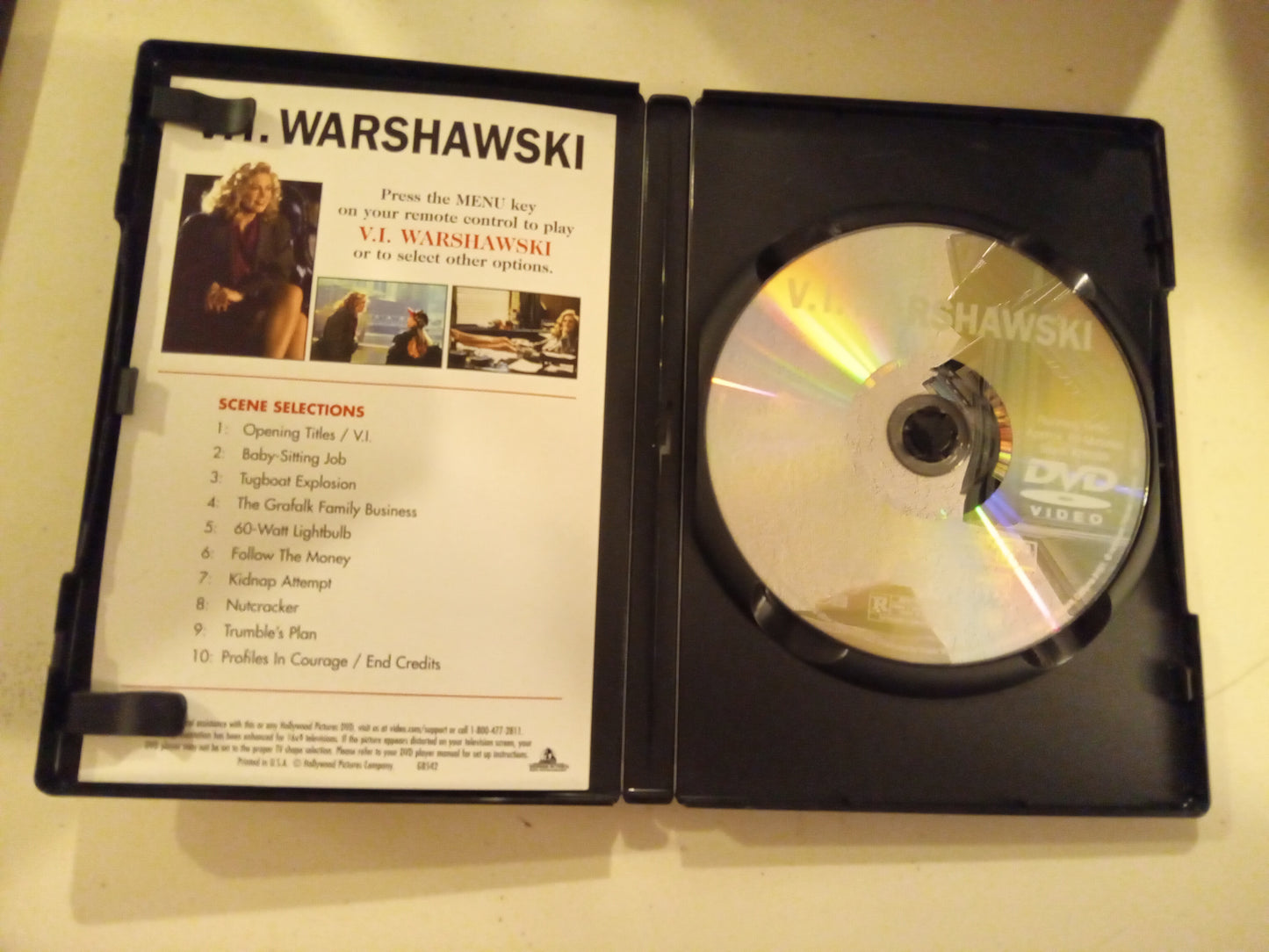 V.I. Warshawski, DVD Movie, Kathleen Turner Widescreen, Rated R, USED