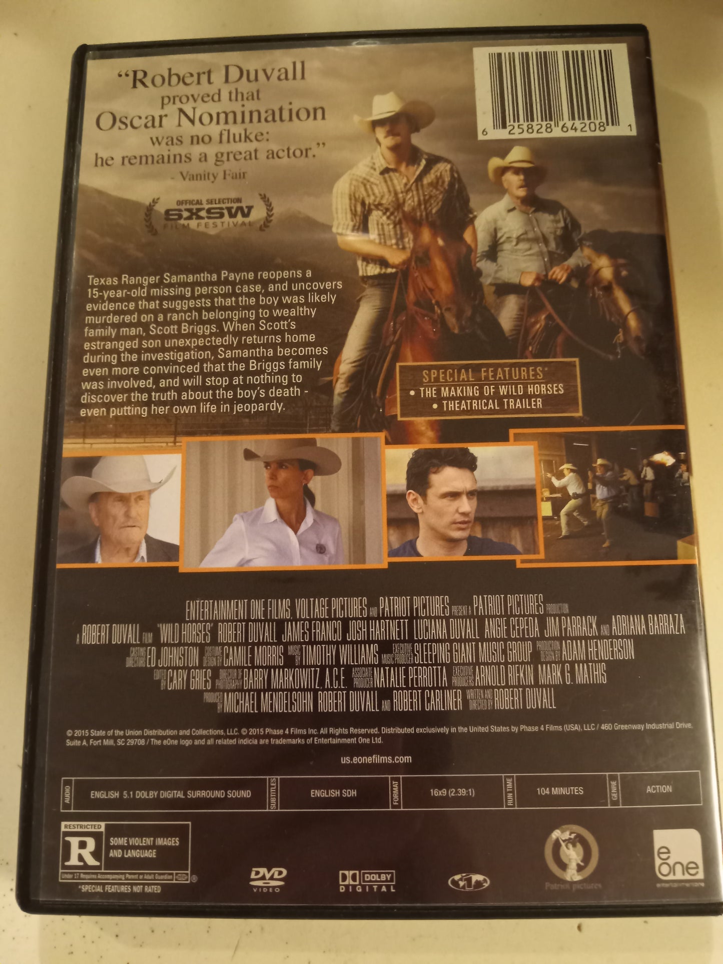 Wild Horses, DVD Movie, James Franco Widescreen, Rated R, USED