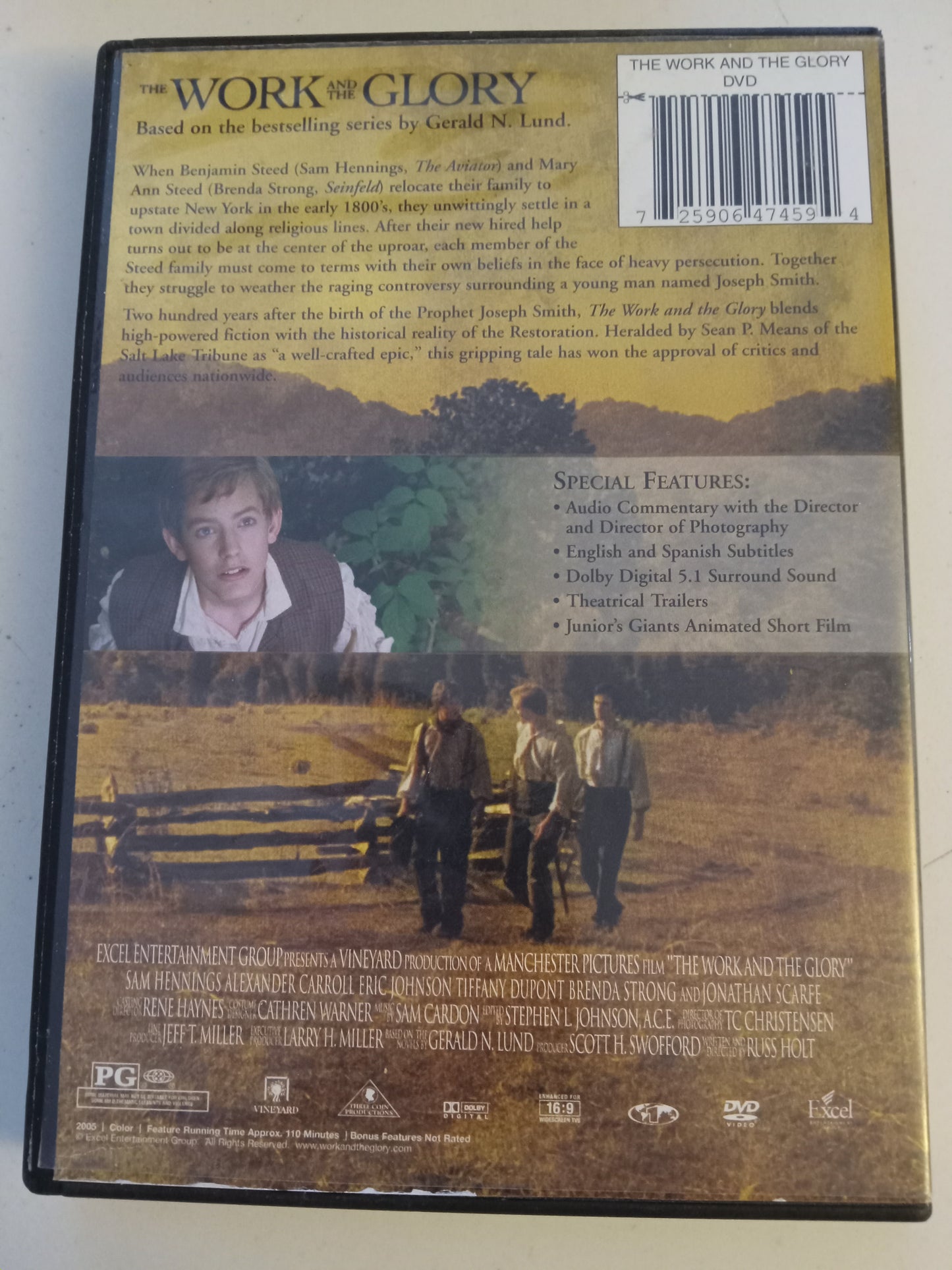 The Work And The Glory (1), DVD Movie, Jonathan Scarfe Widescreen, LDS Church History, Mormons Rated PG, USED