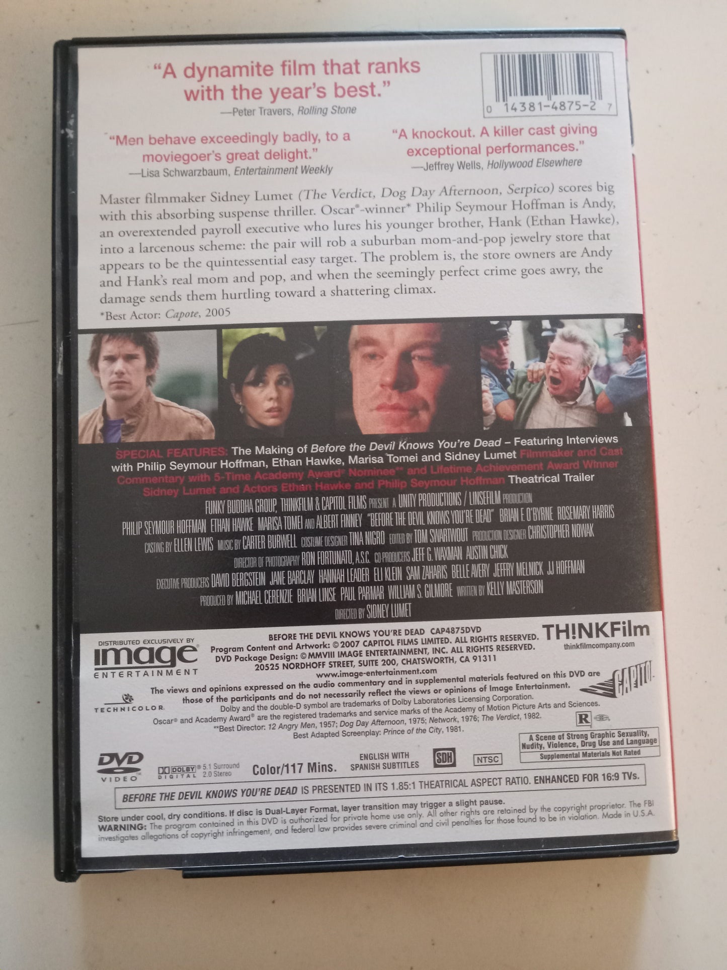 Before The Devil Knows You're Dead, DVD Movie, Ethan Hawke Widescreen, Rated R, USED/NEW