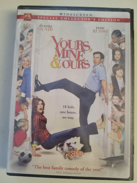 Yours Mine And Ours DVD Movie, Dennis Quaid Widescreen, Special Collector's Ed. Not Rated, NEW/USED
