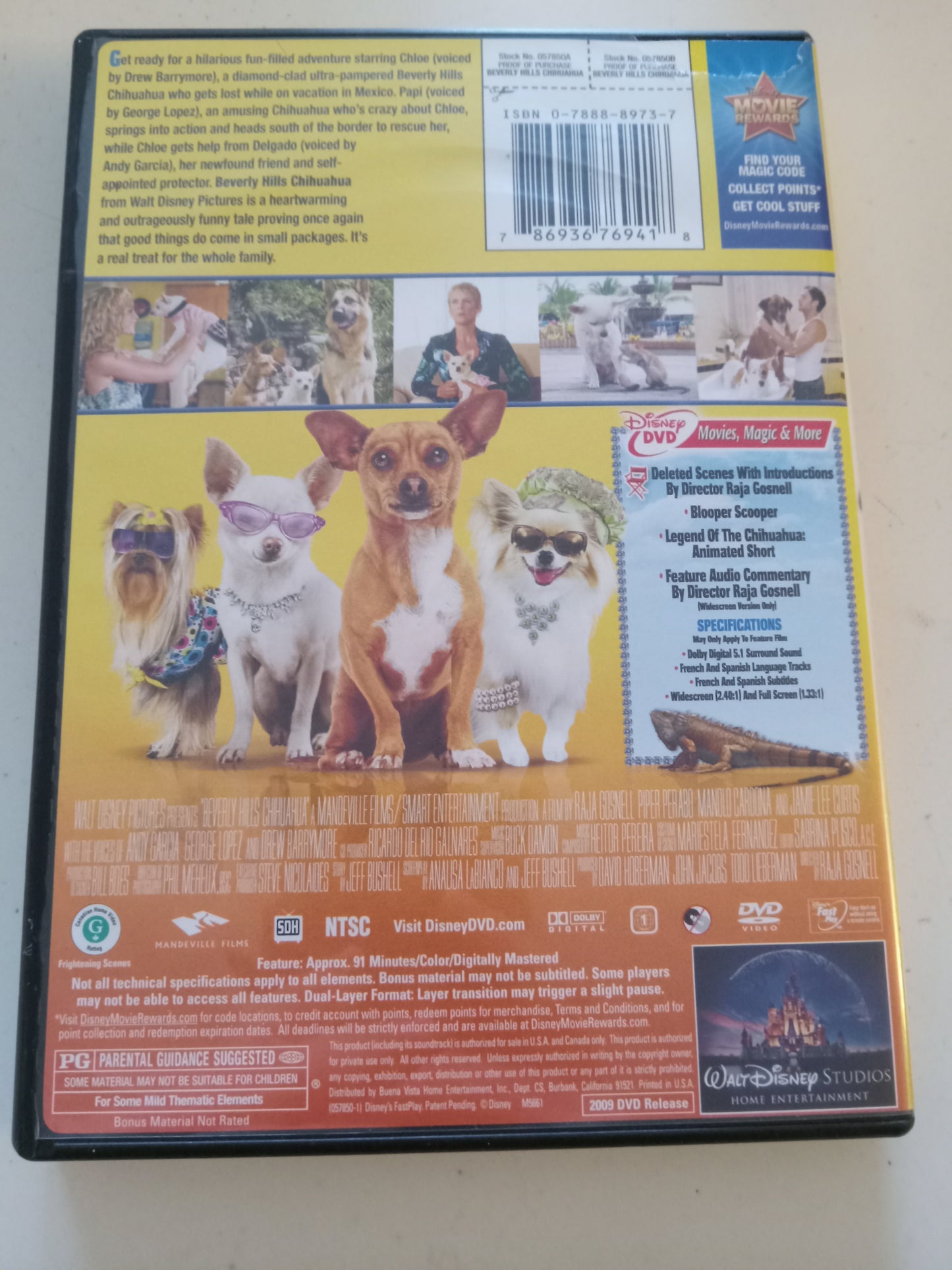 Beverly Hills Chihuahua, DVD Movie, Jamie Lee Curtis Widescreen, Rated PG, USED